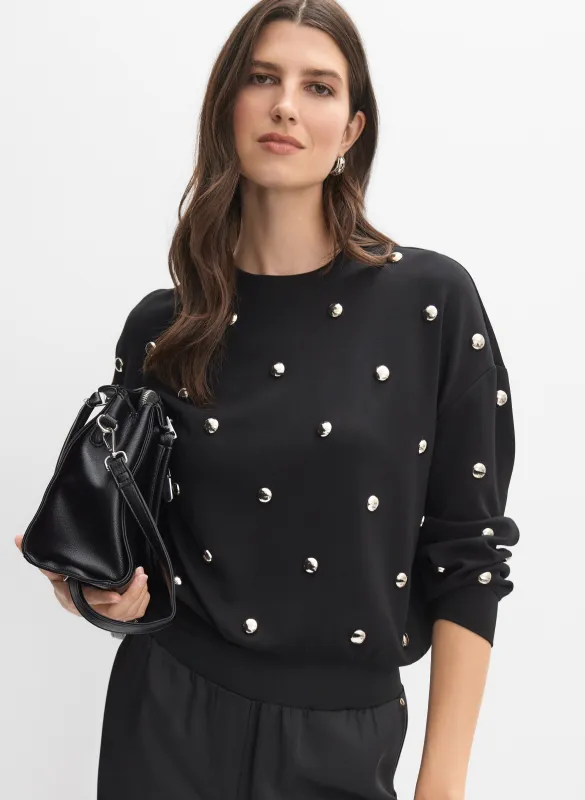 Embellished Crew Neck Top sold by Melanie Lyne
