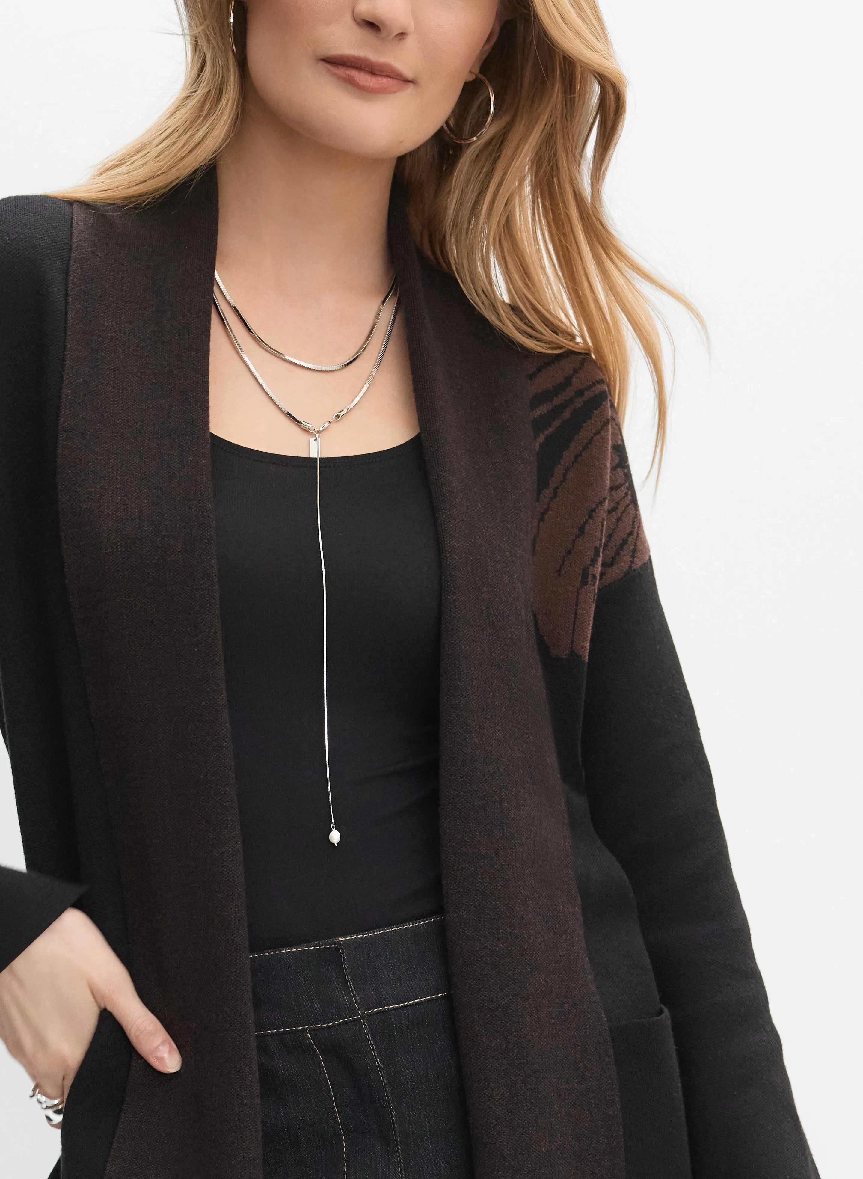 Long Floral Detail Cardigan sold by Melanie Lyne product image thumbnail 4