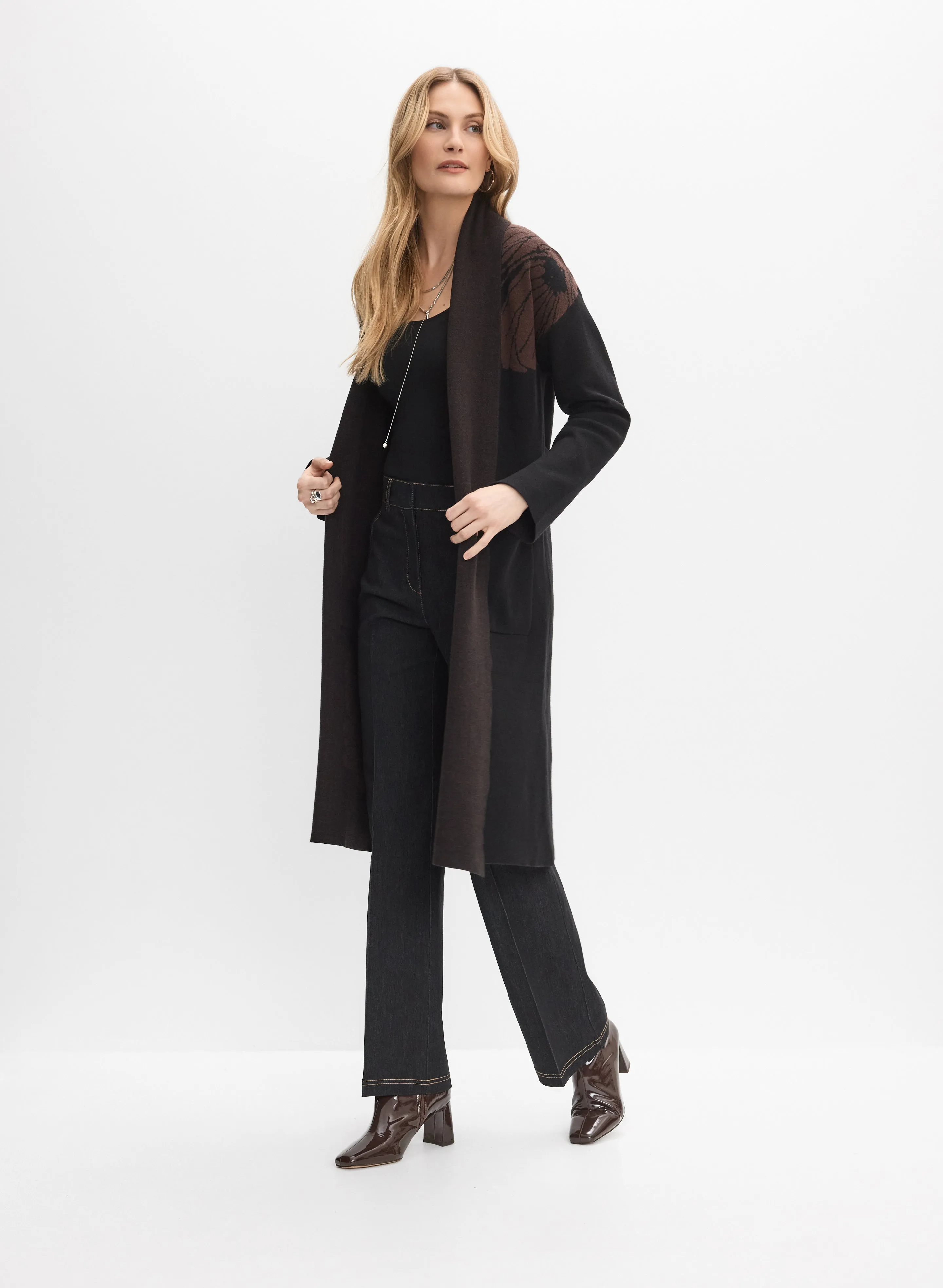 Long Floral Detail Cardigan sold by Melanie Lyne product image thumbnail 3