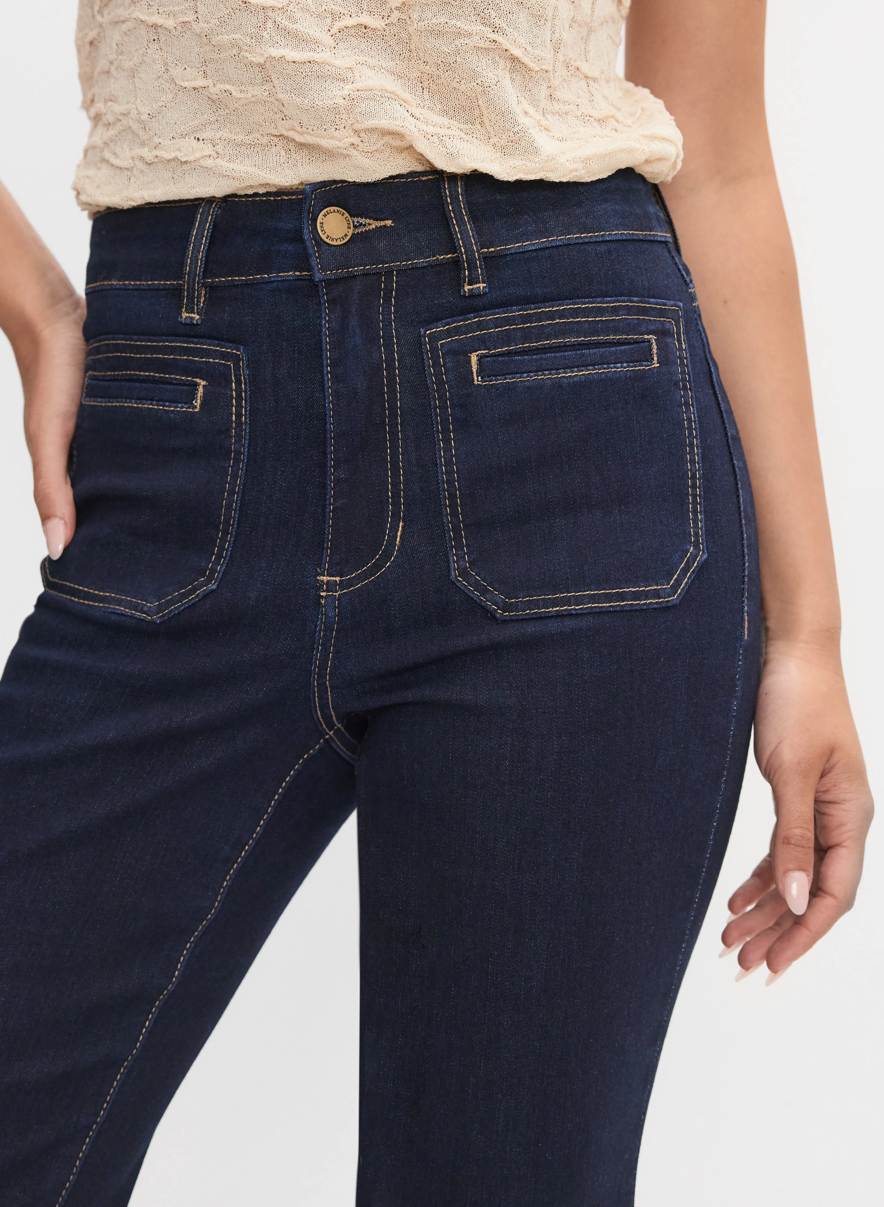 Patch Pocket Flare-Leg Jeans sold by Melanie Lyne product image thumbnail 4