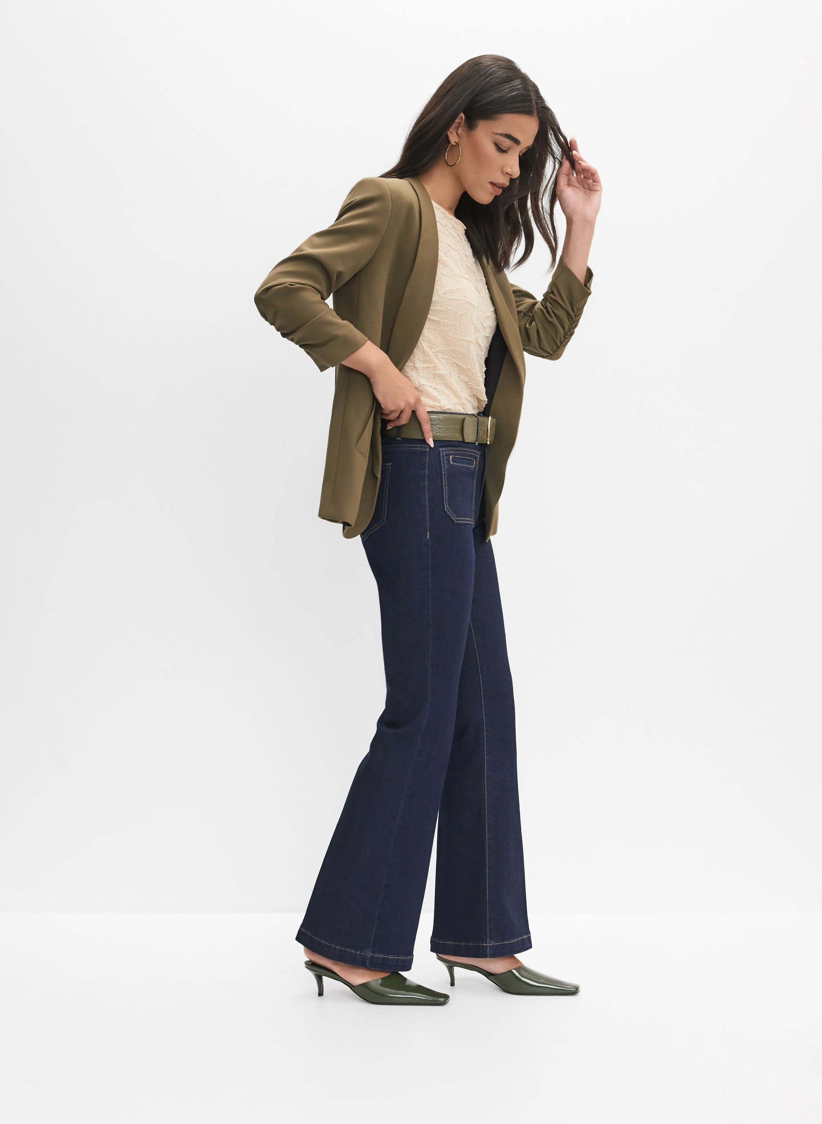 Patch Pocket Flare-Leg Jeans sold by Melanie Lyne product image thumbnail 5