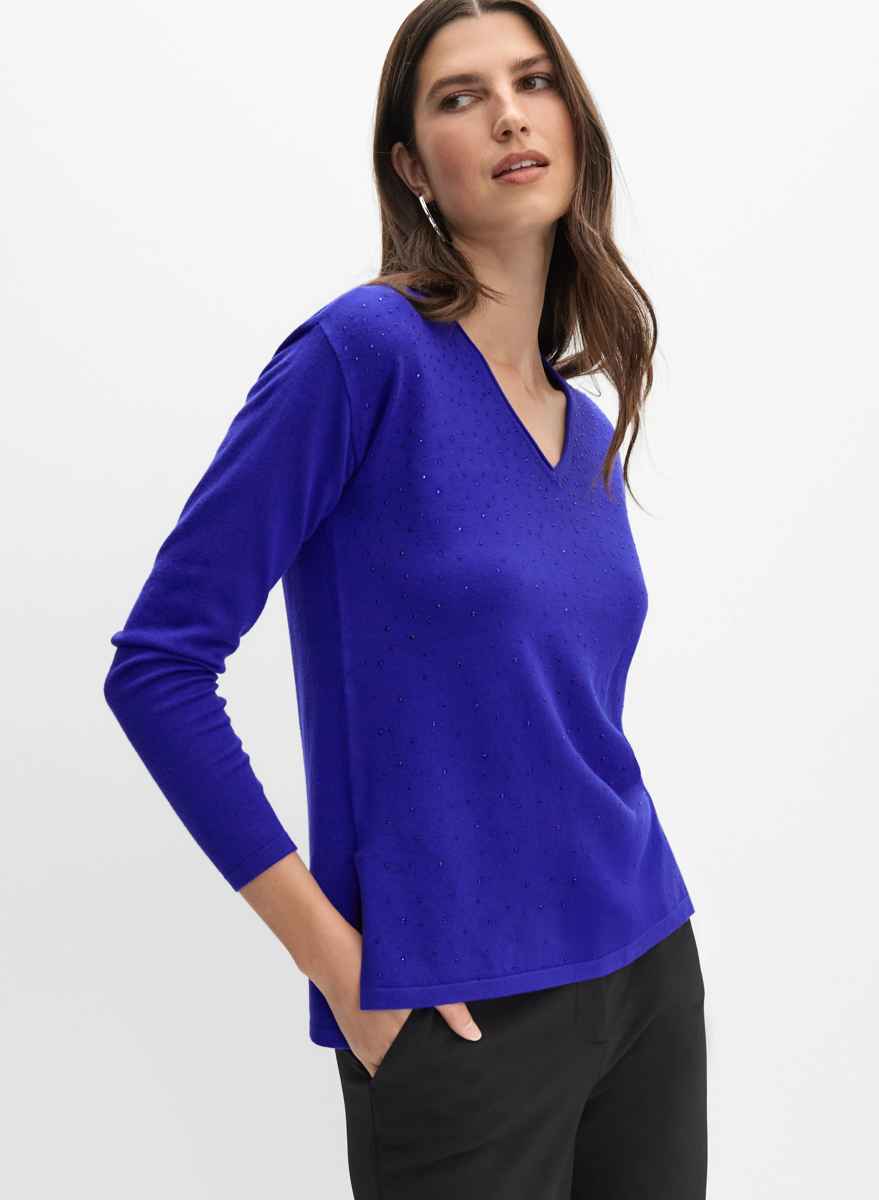 Joseph Ribkoff - Tonal Embellished Sweater sold by Melanie Lyne product image thumbnail 5