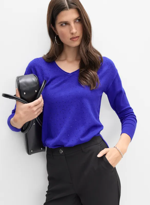 Joseph Ribkoff - Tonal Embellished Sweater sold by Melanie Lyne