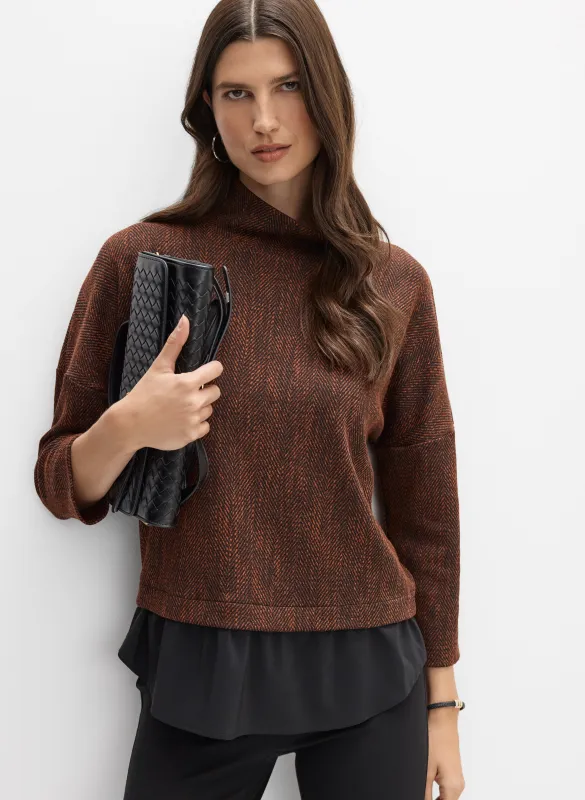 Joseph Ribkoff - Herringbone Knit Sweater sold by Melanie Lyne