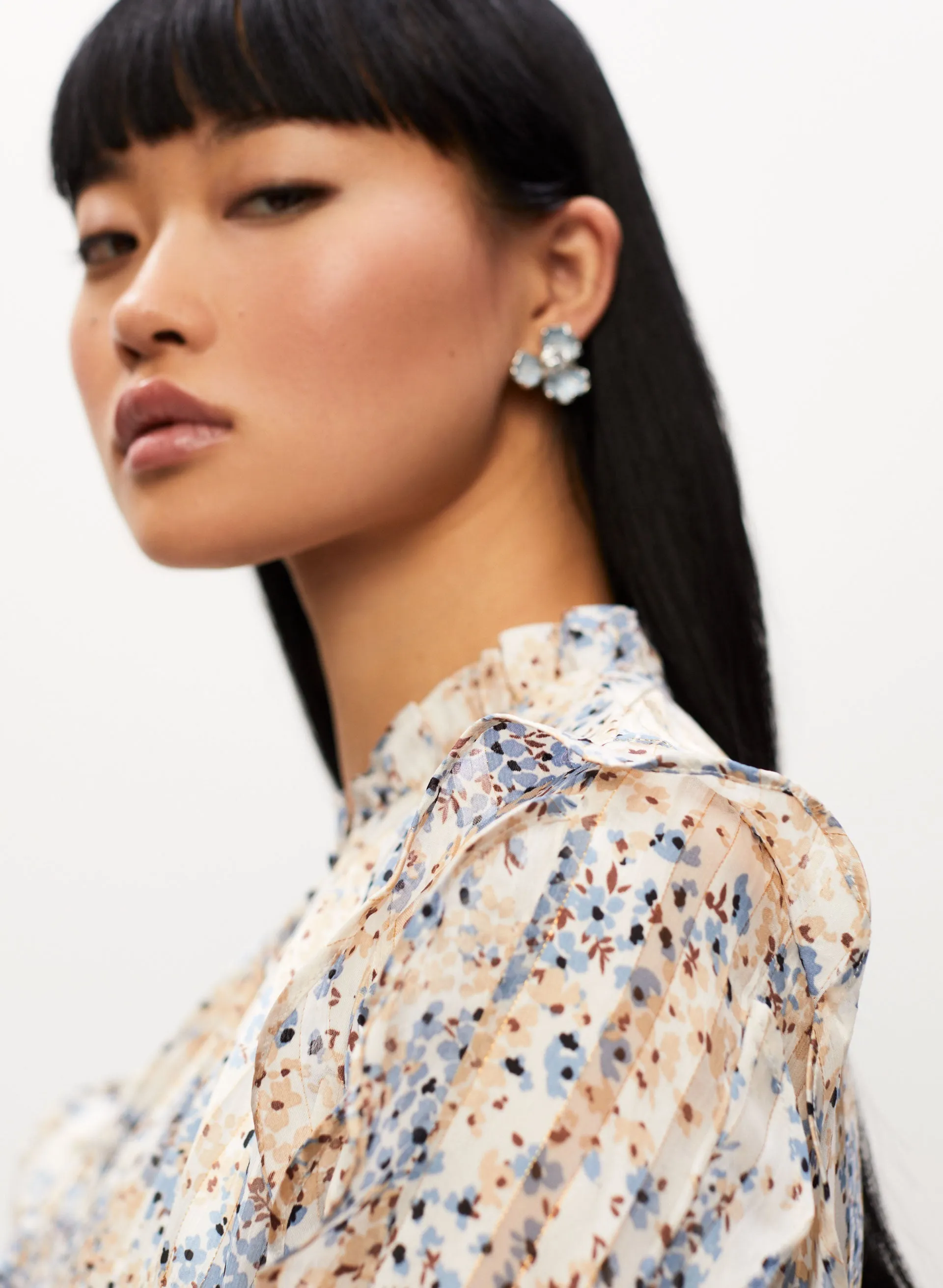 Ruffle Sleeve Floral Print Top sold by Melanie Lyne product image thumbnail 5