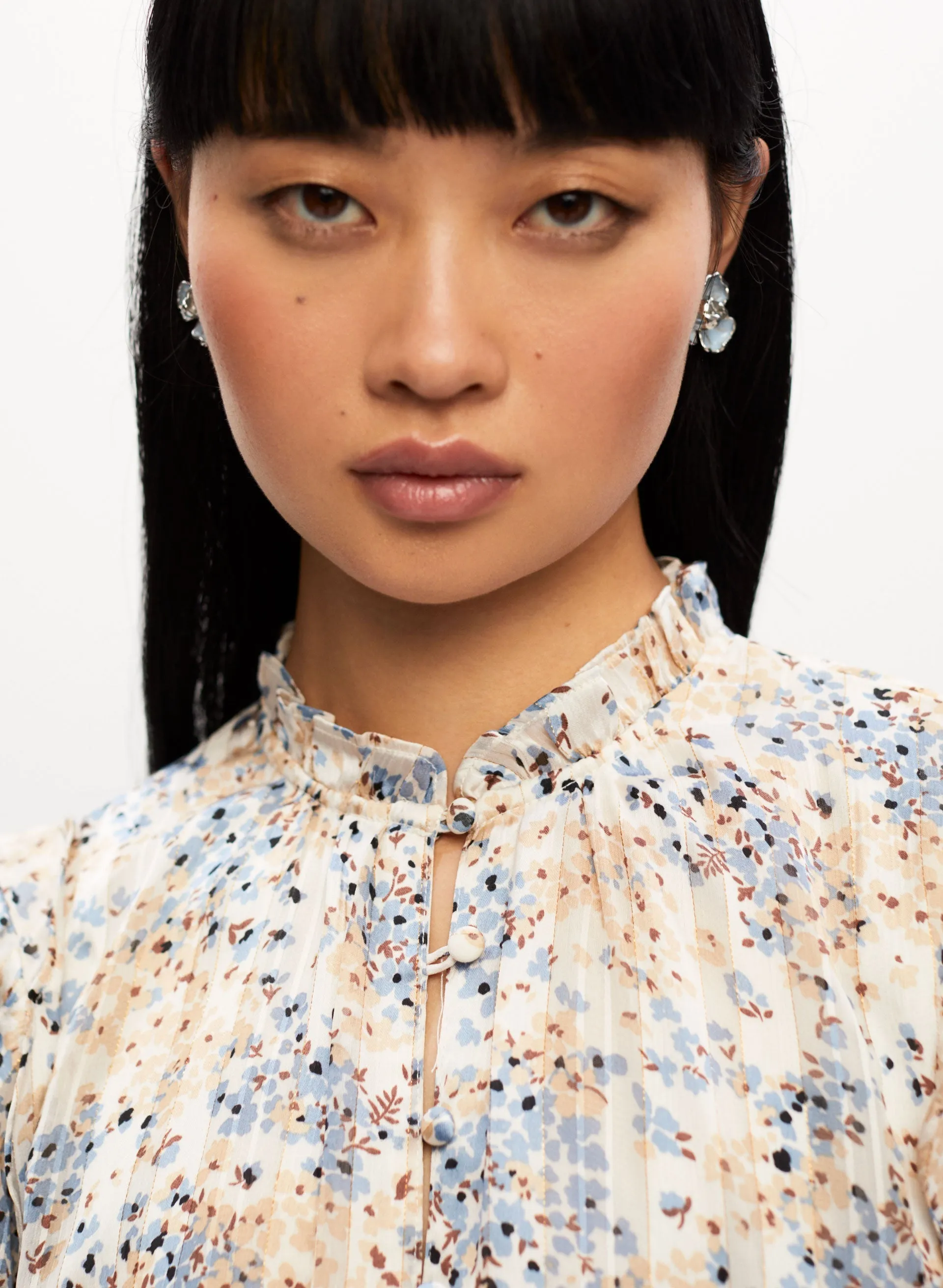 Ruffle Sleeve Floral Print Top sold by Melanie Lyne product image thumbnail 2