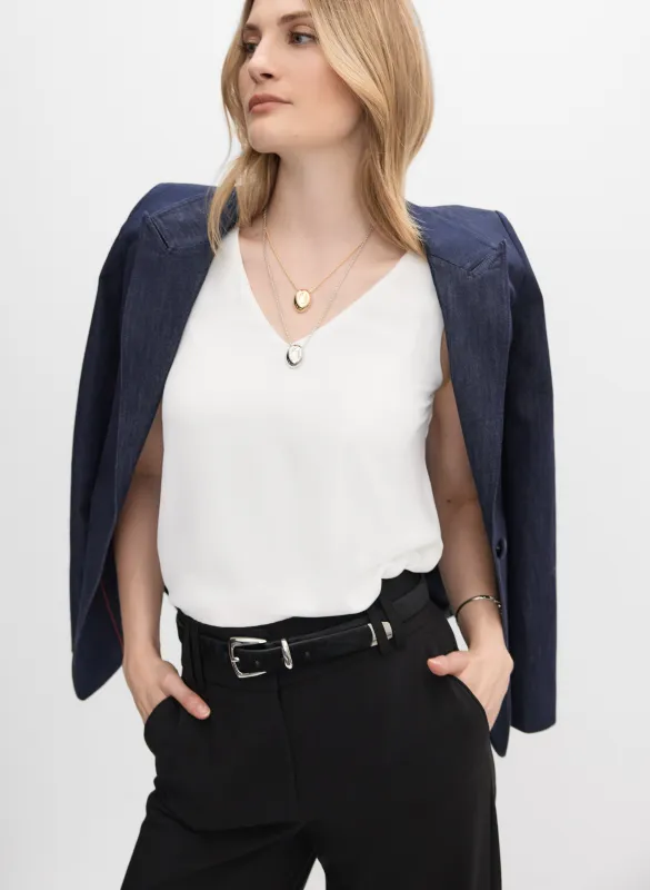 V-Neck Crepe Blouse sold by Melanie Lyne