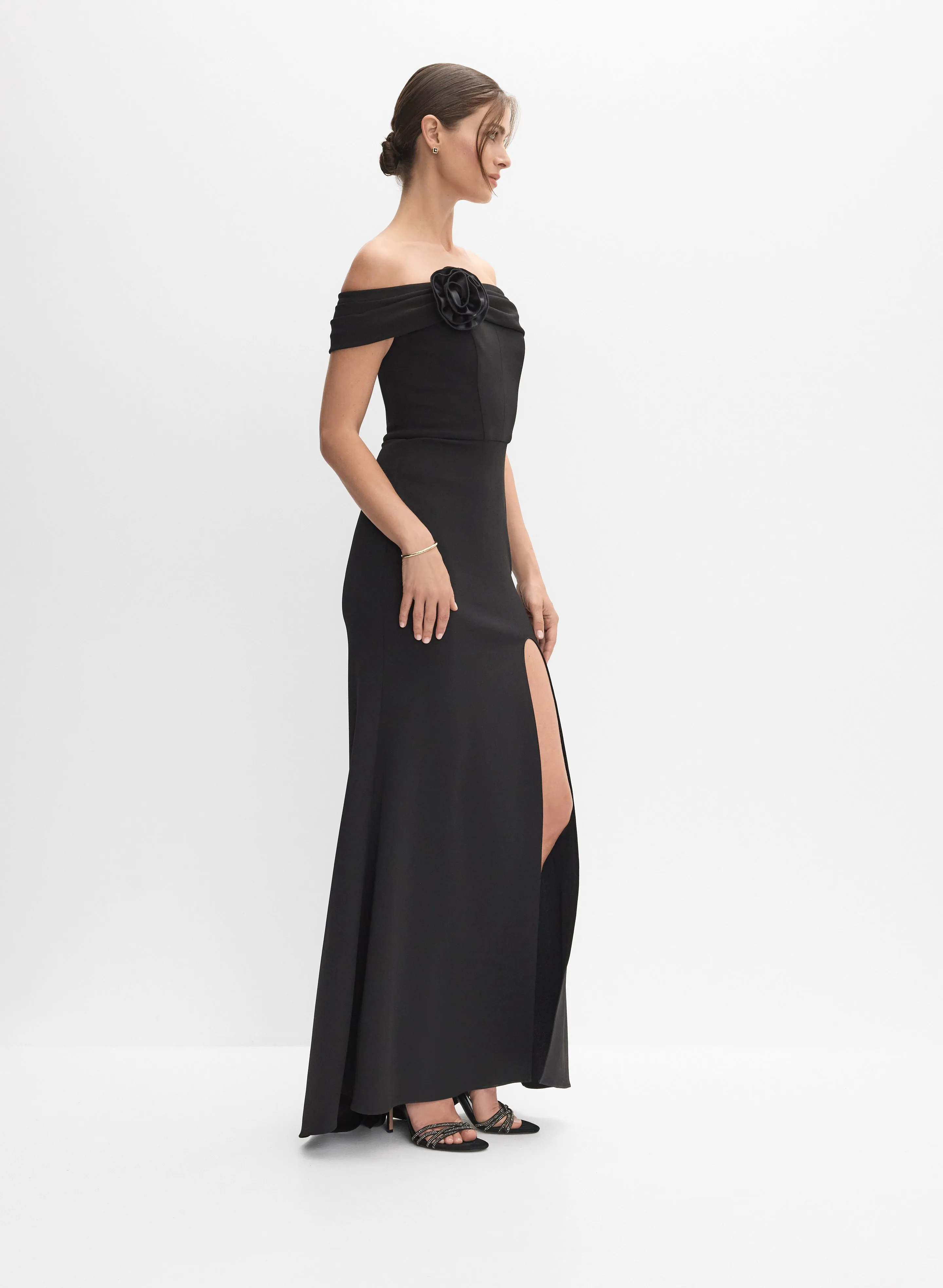 Off-Shoulder 3D Rosette Dress sold by Melanie Lyne product image thumbnail 2