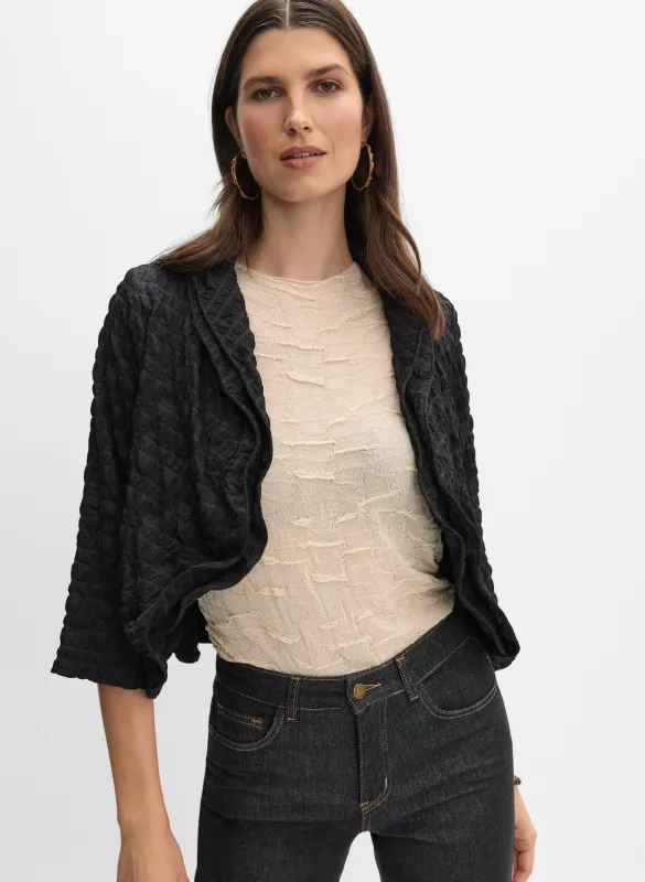 Joseph Ribkoff - Textured Cropped Jacket sold by Melanie Lyne