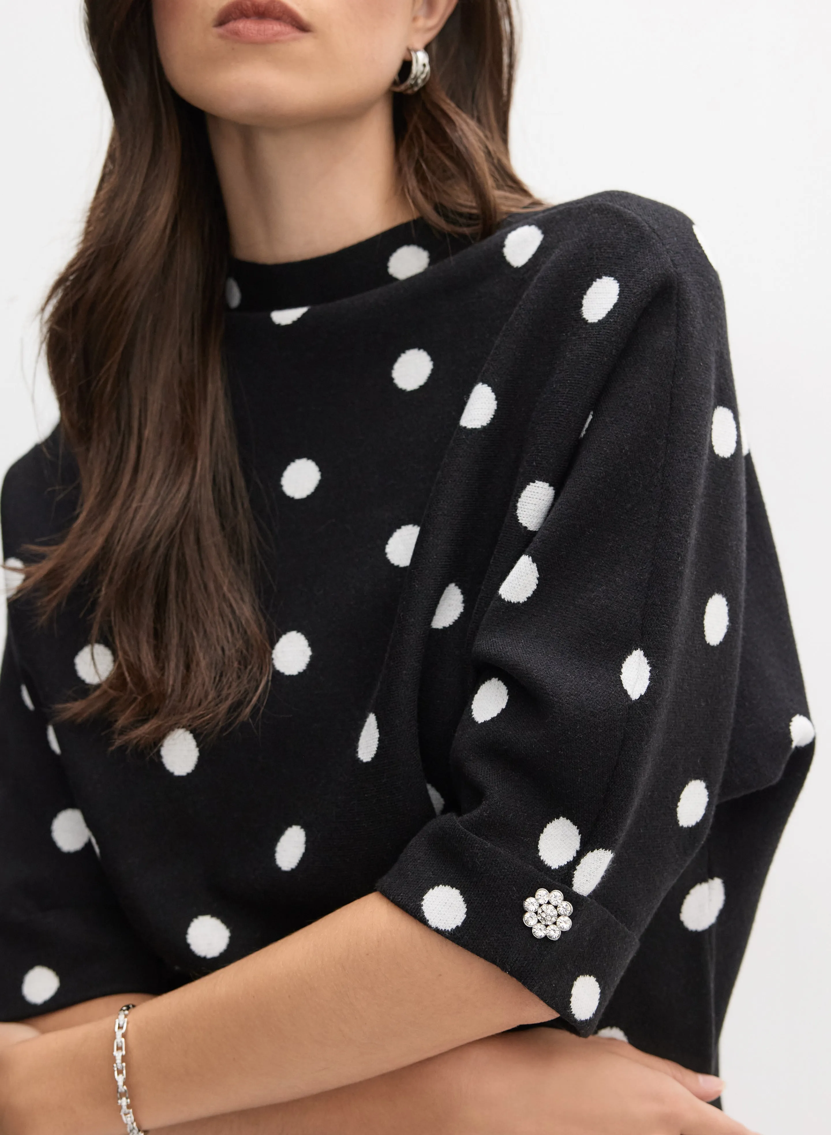 Joseph Ribkoff - Jacquard Dot Sweater sold by Melanie Lyne product image thumbnail 2