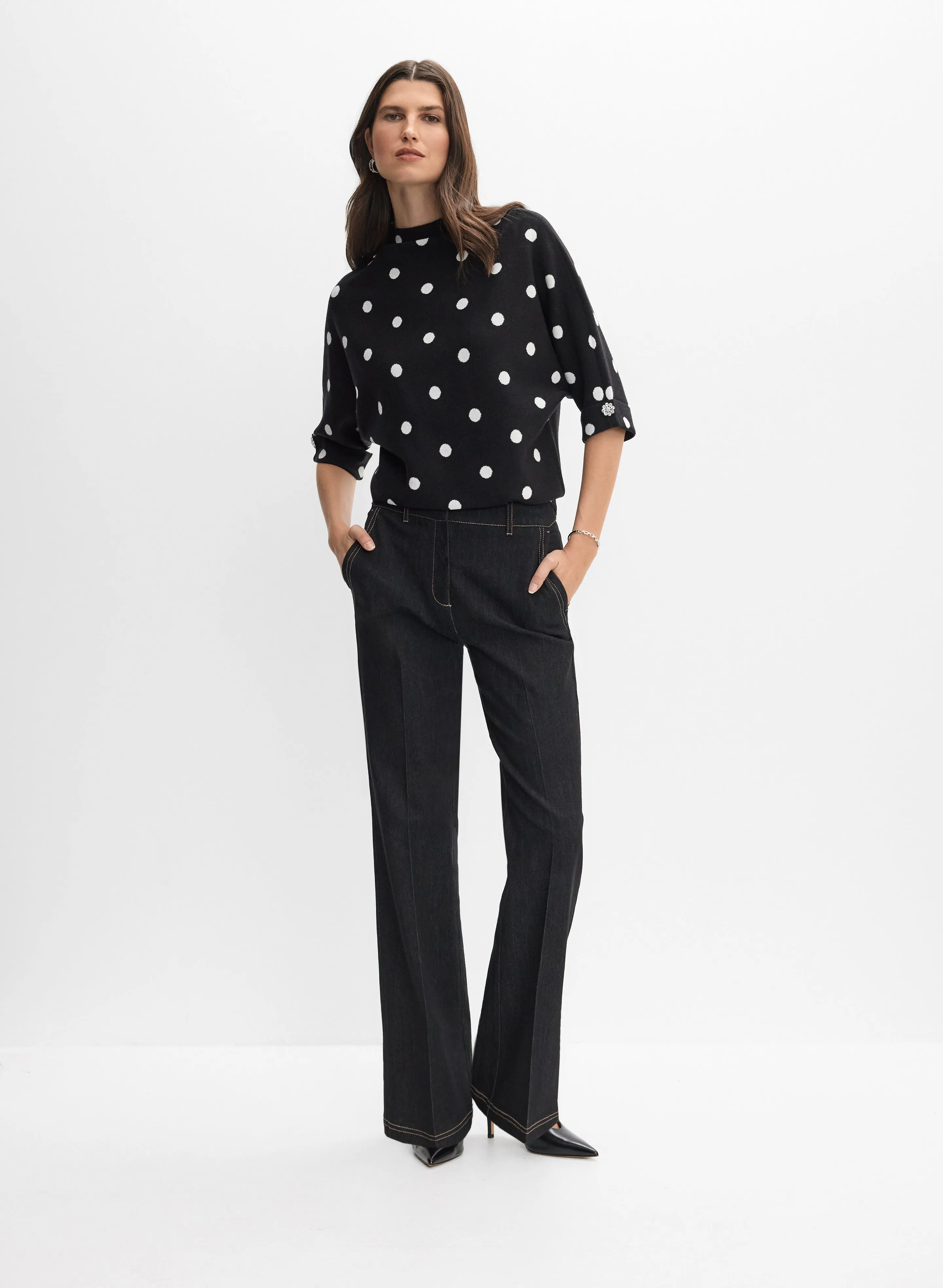 Joseph Ribkoff - Jacquard Dot Sweater sold by Melanie Lyne product image thumbnail 3