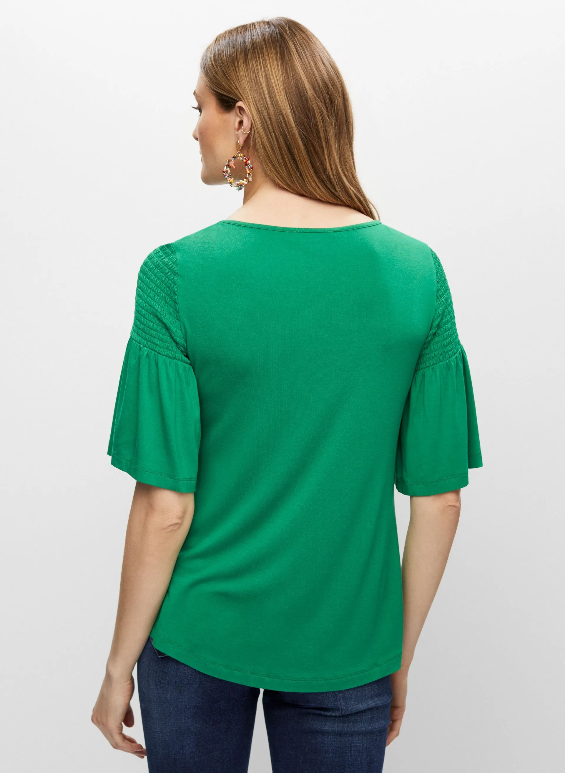 Smocked Flare Sleeve Top sold by Melanie Lyne product image thumbnail 2