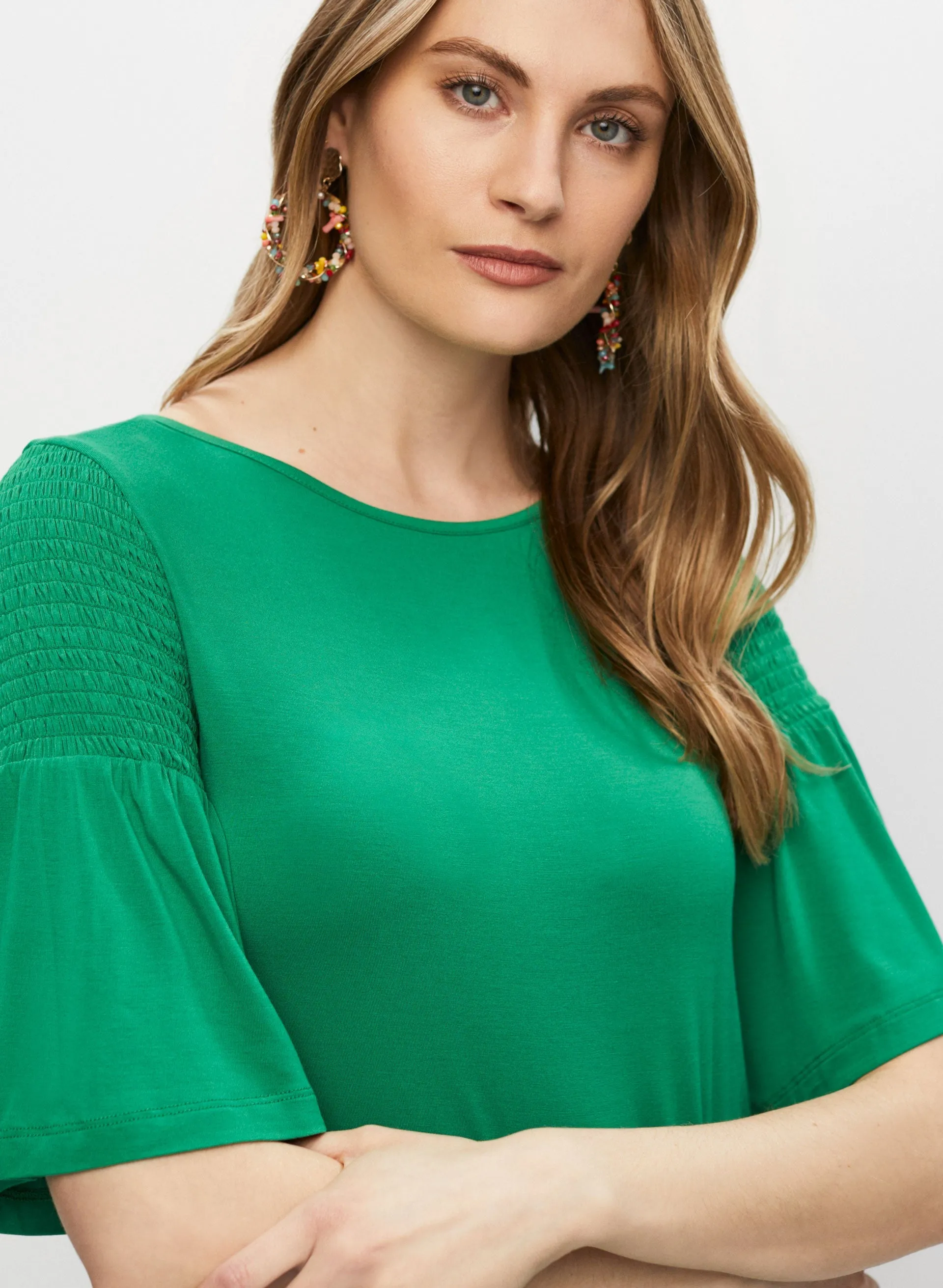 Smocked Flare Sleeve Top sold by Melanie Lyne product image thumbnail 3