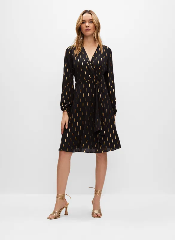 Gold Print Detail Dress sold by Melanie Lyne