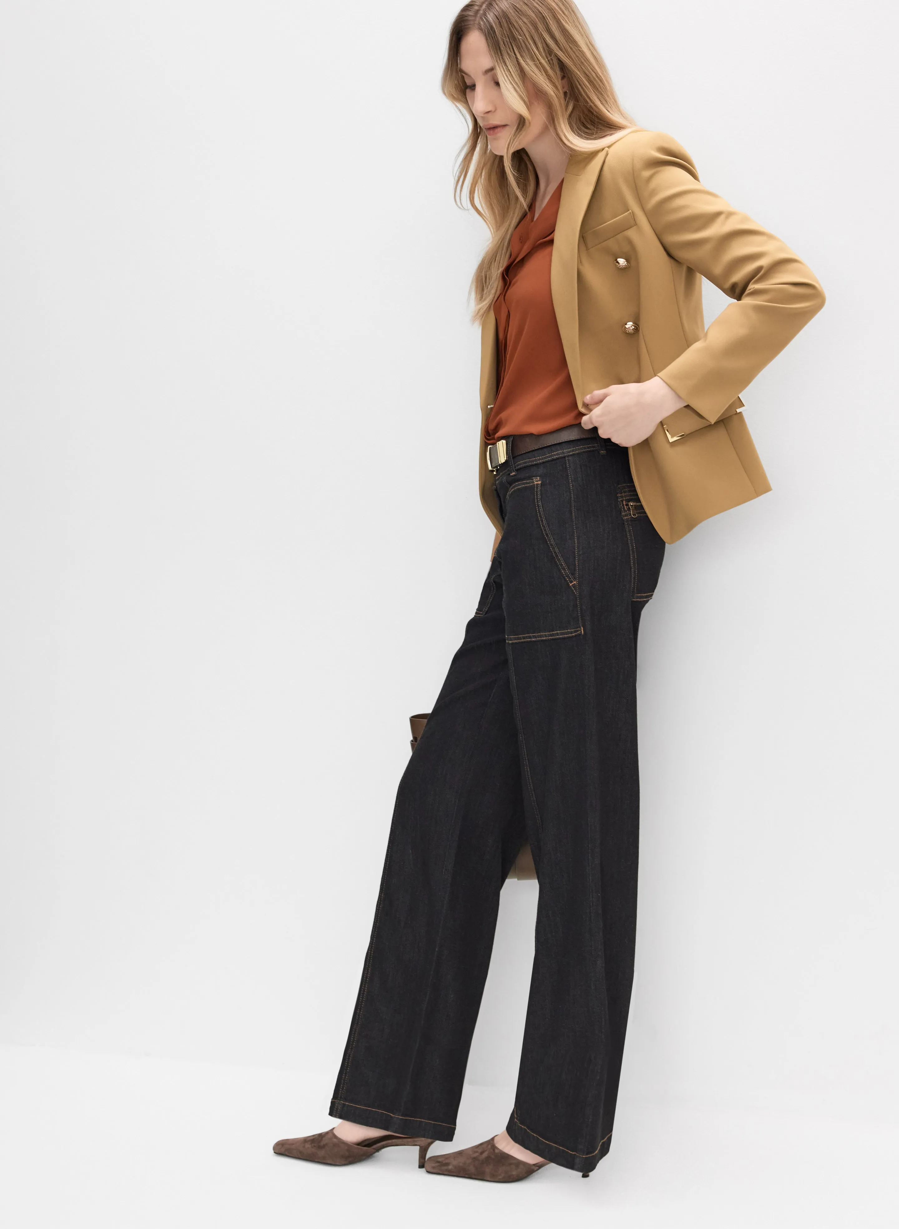 Utility Wide-Leg Jeans sold by Melanie Lyne product image thumbnail 5