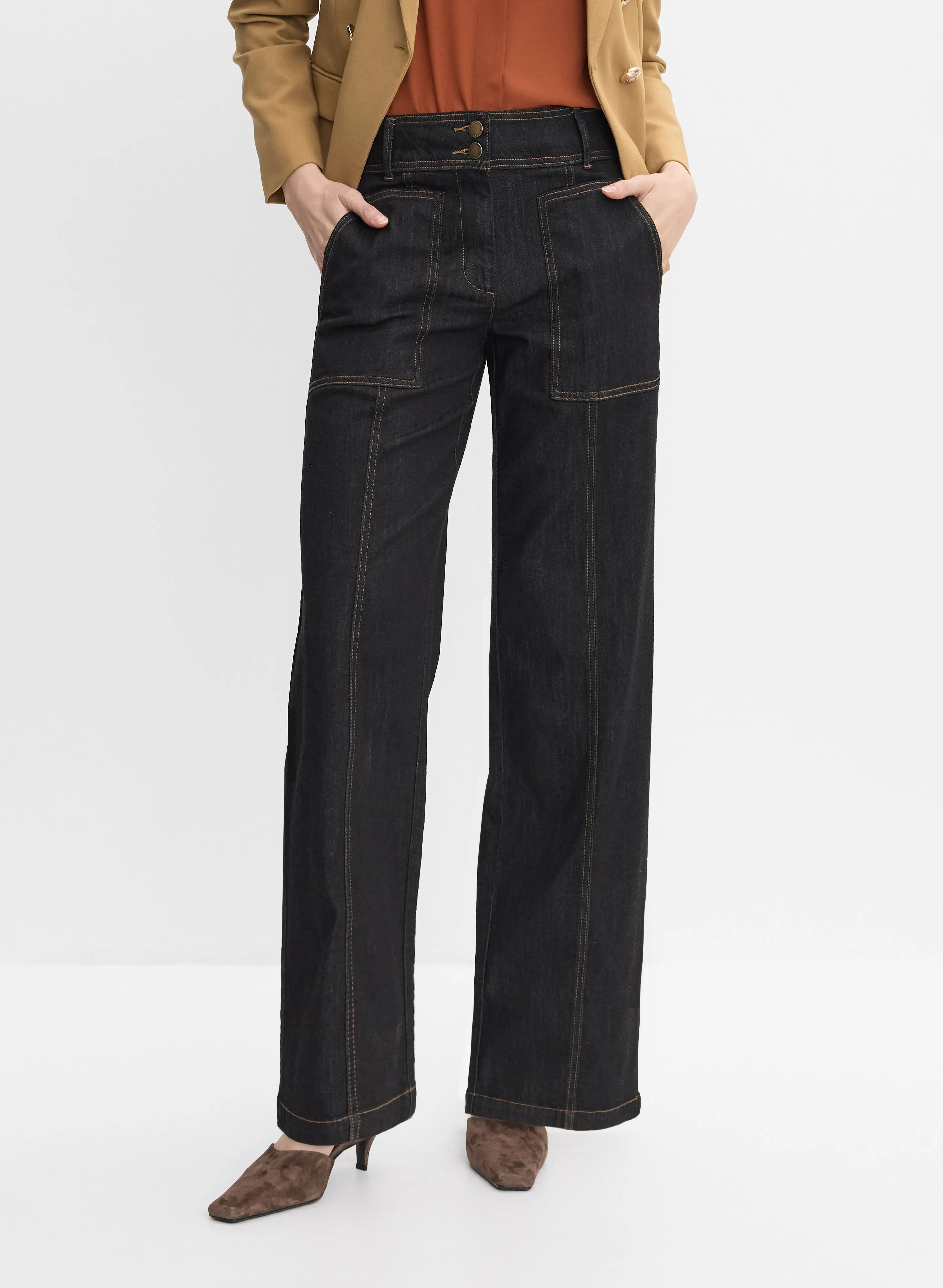Utility Wide-Leg Jeans sold by Melanie Lyne