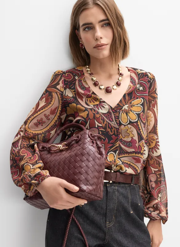 Paisley Balloon Sleeve Blouse sold by Melanie Lyne