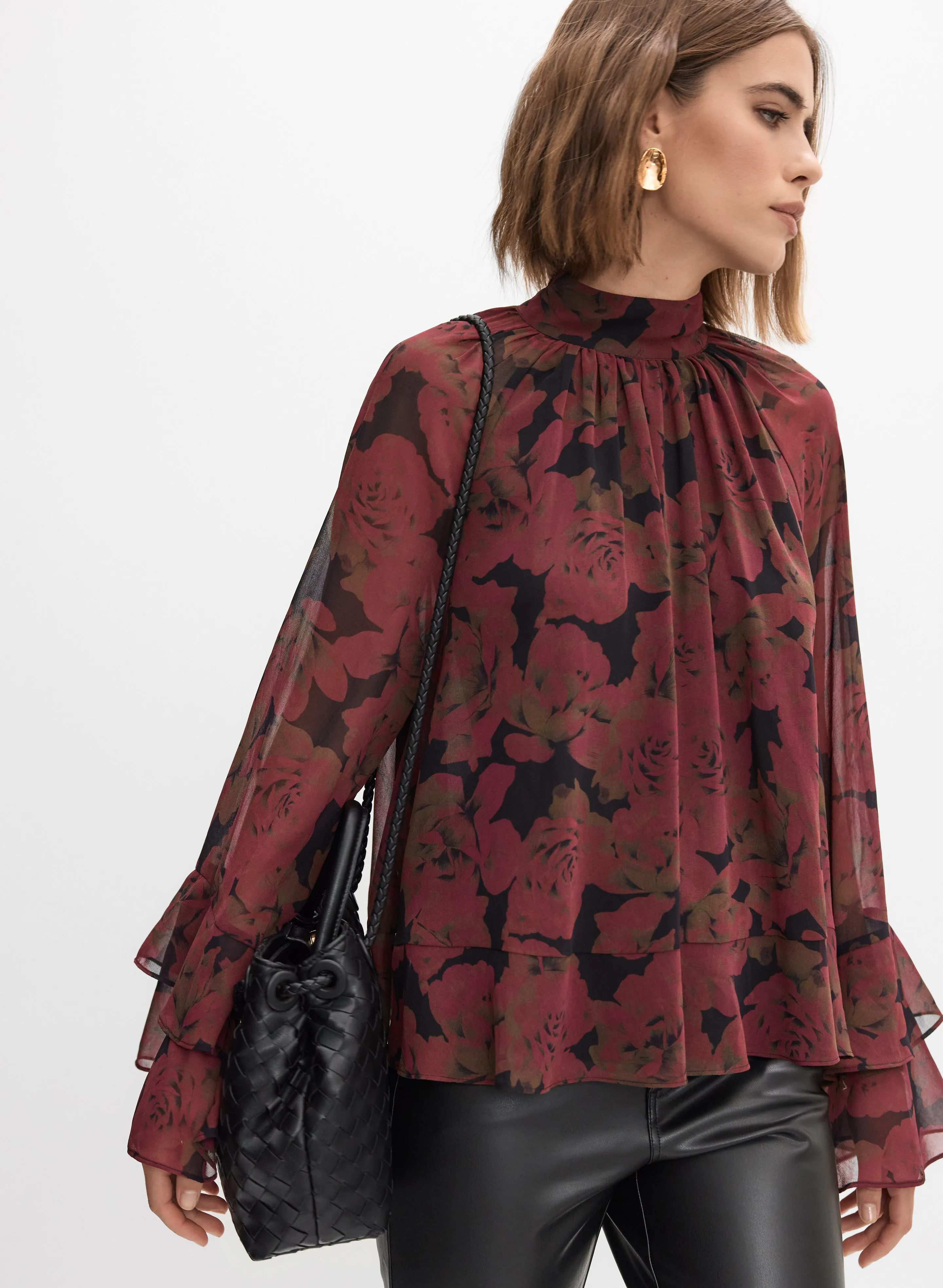 Rose Print Chiffon Blouse sold by Melanie Lyne