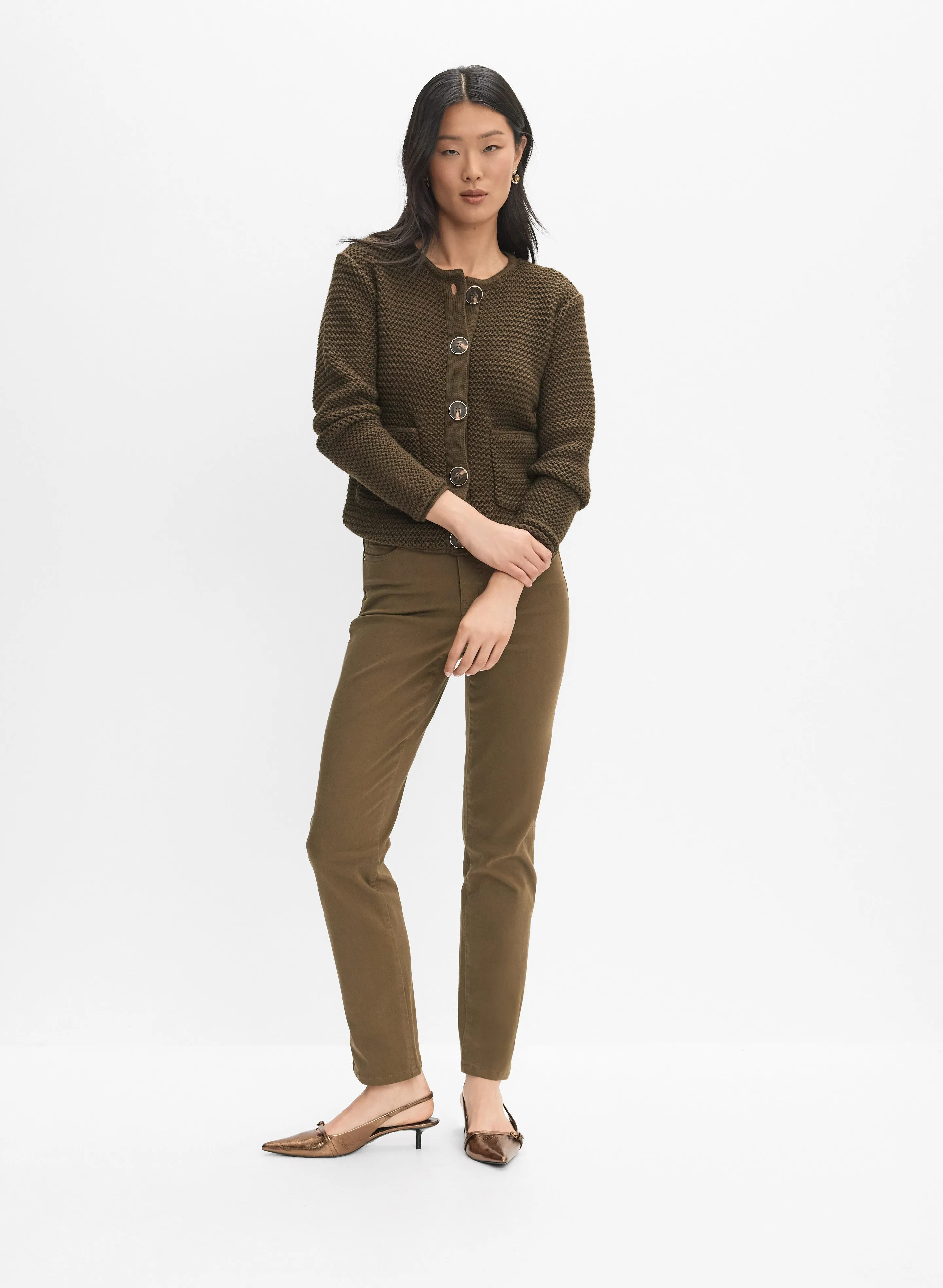 Cropped Crew Neck Cardigan sold by Melanie Lyne product image thumbnail 4