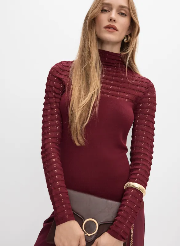 Sheer Striped Detail Sweater sold by Melanie Lyne