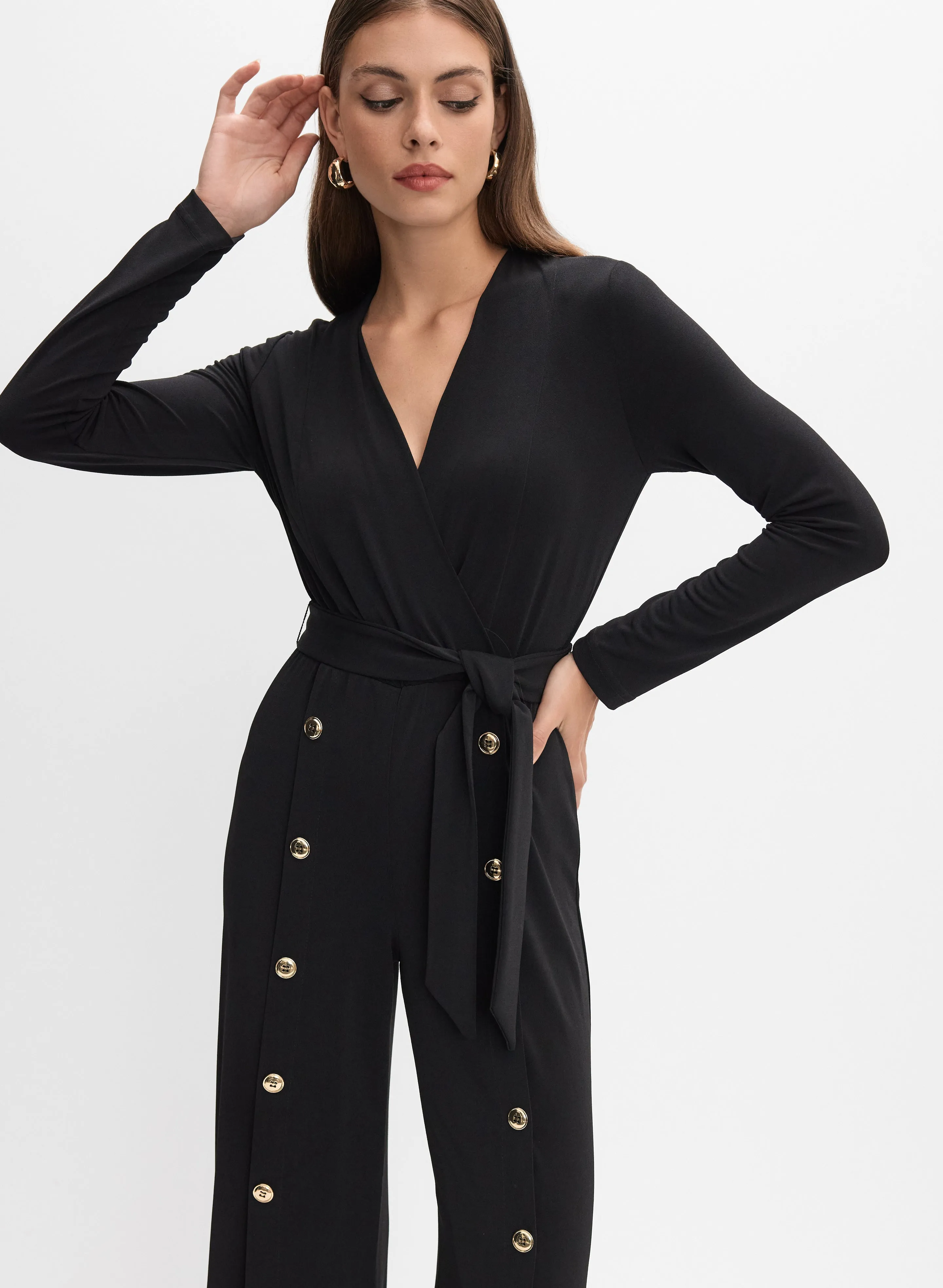 Joseph Ribkoff - Button Placket Detail Jumpsuit sold by Melanie Lyne product image thumbnail 4