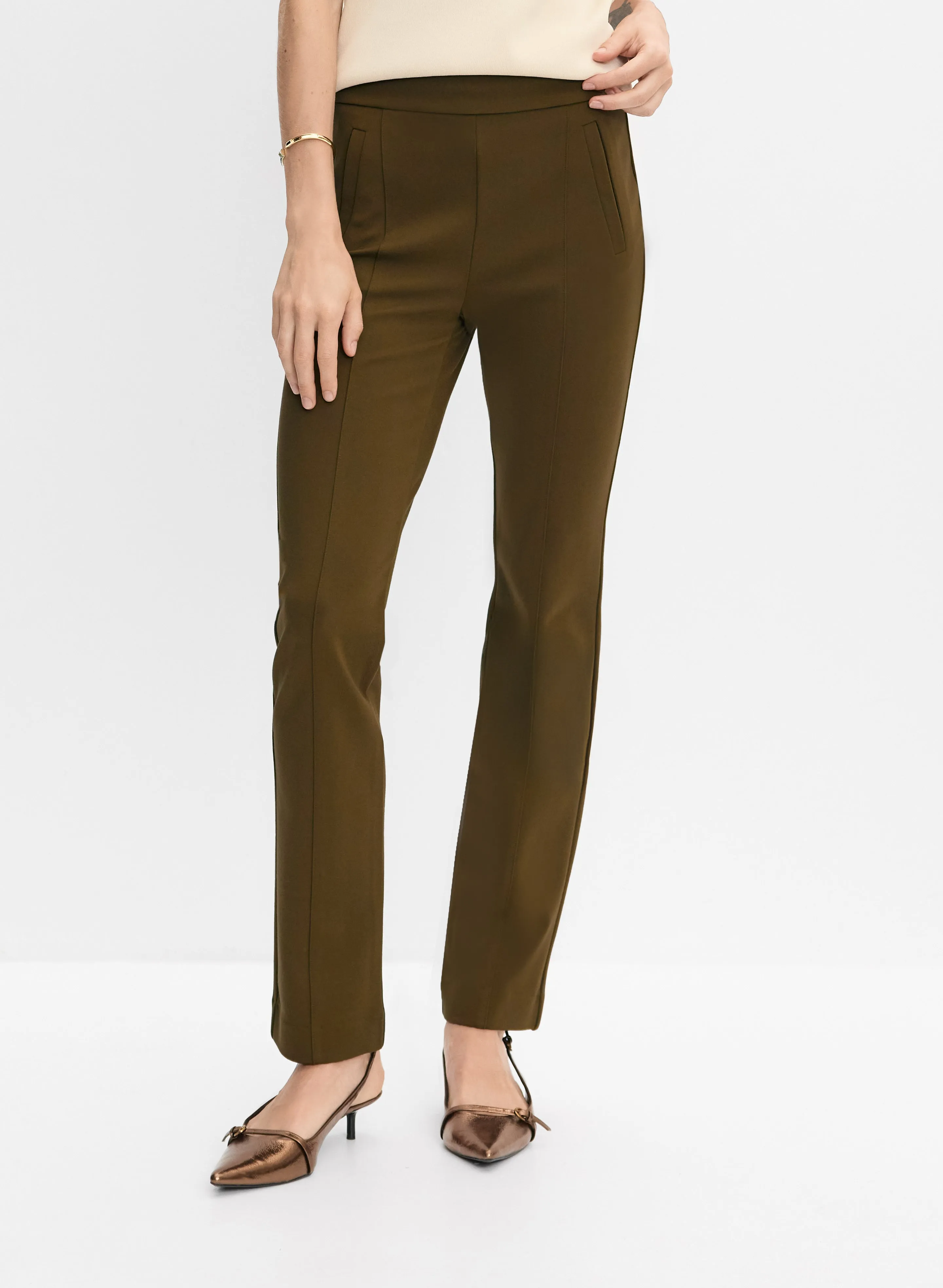 Madison Slim-Leg Pants sold by Melanie Lyne