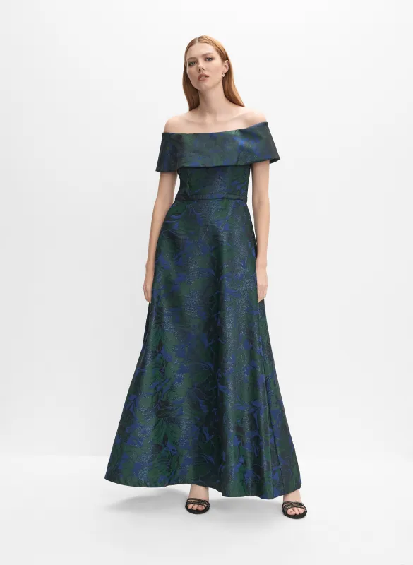 Floral Jacquard Off-Shoulder Dress made by Melanie Lyne