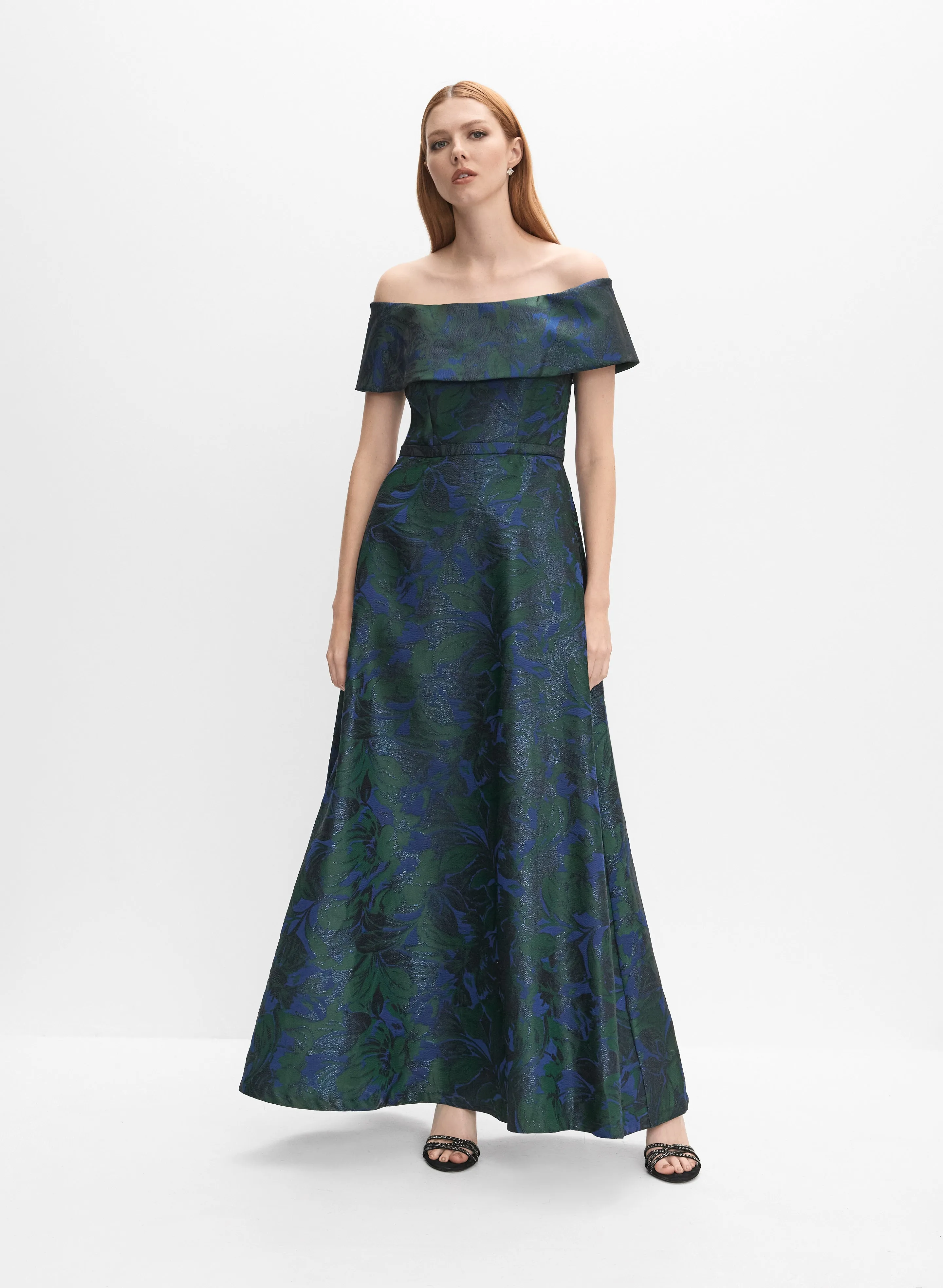 Floral Jacquard Off-Shoulder Dress sold by Melanie Lyne