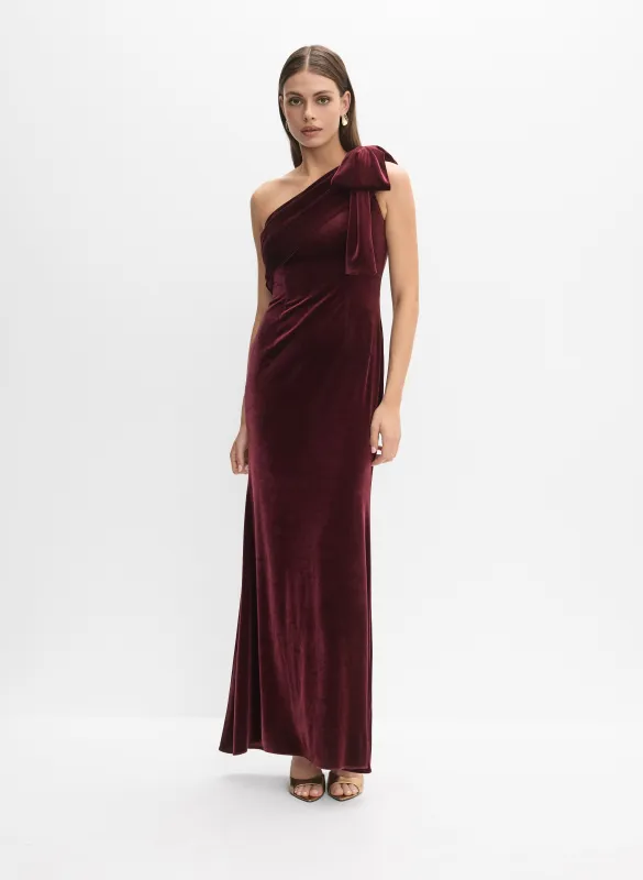 Velvet One-Shoulder Dress made by Melanie Lyne