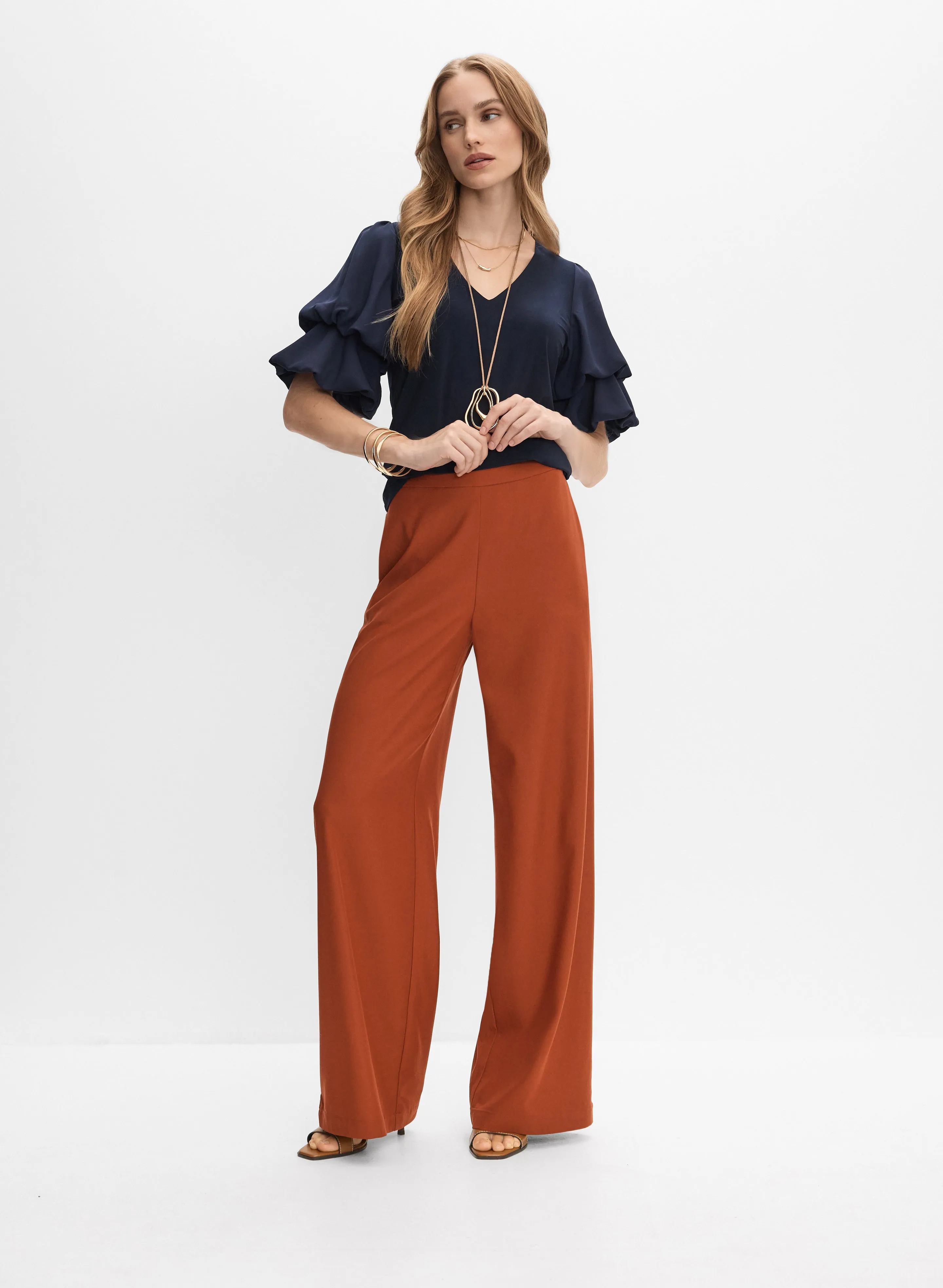 Pinched Puff Sleeve Top sold by Melanie Lyne product image thumbnail 3