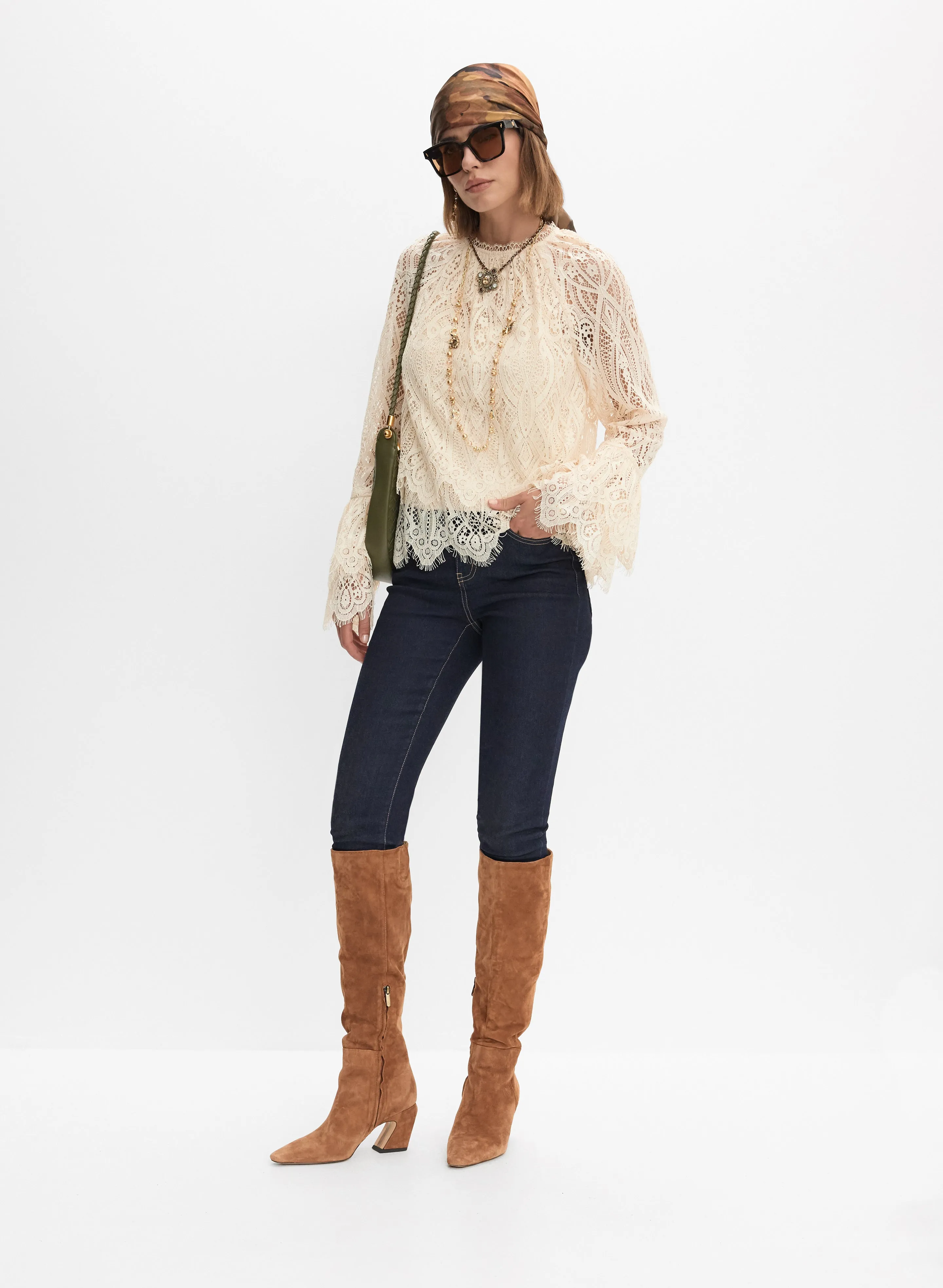 Tiered Lace Blouse sold by Melanie Lyne product image thumbnail 2