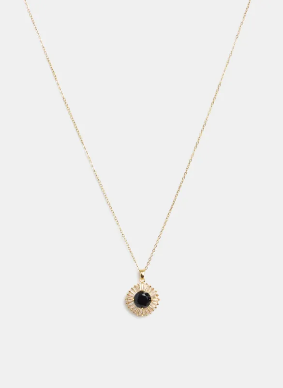 Round Stone Pendant Necklace sold by Melanie Lyne