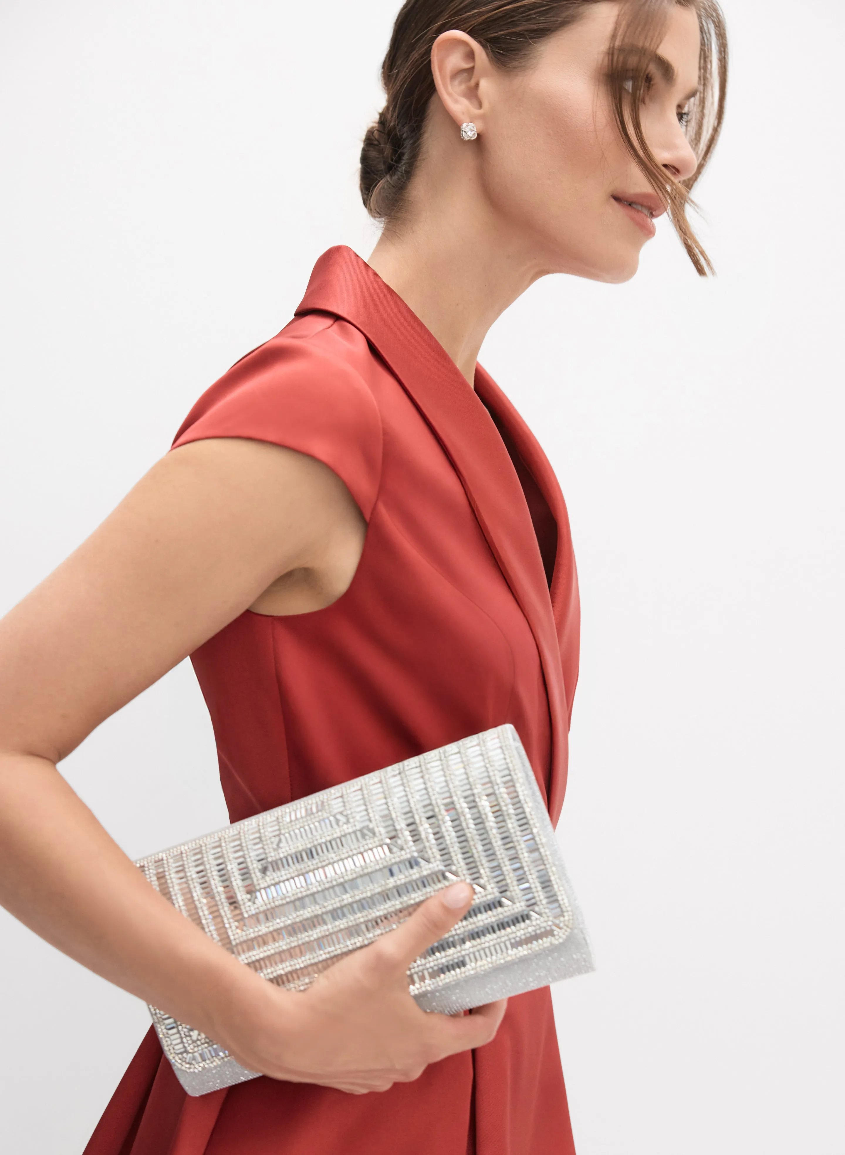 Tuxedo-Style Mikado Dress sold by Melanie Lyne product image thumbnail 5