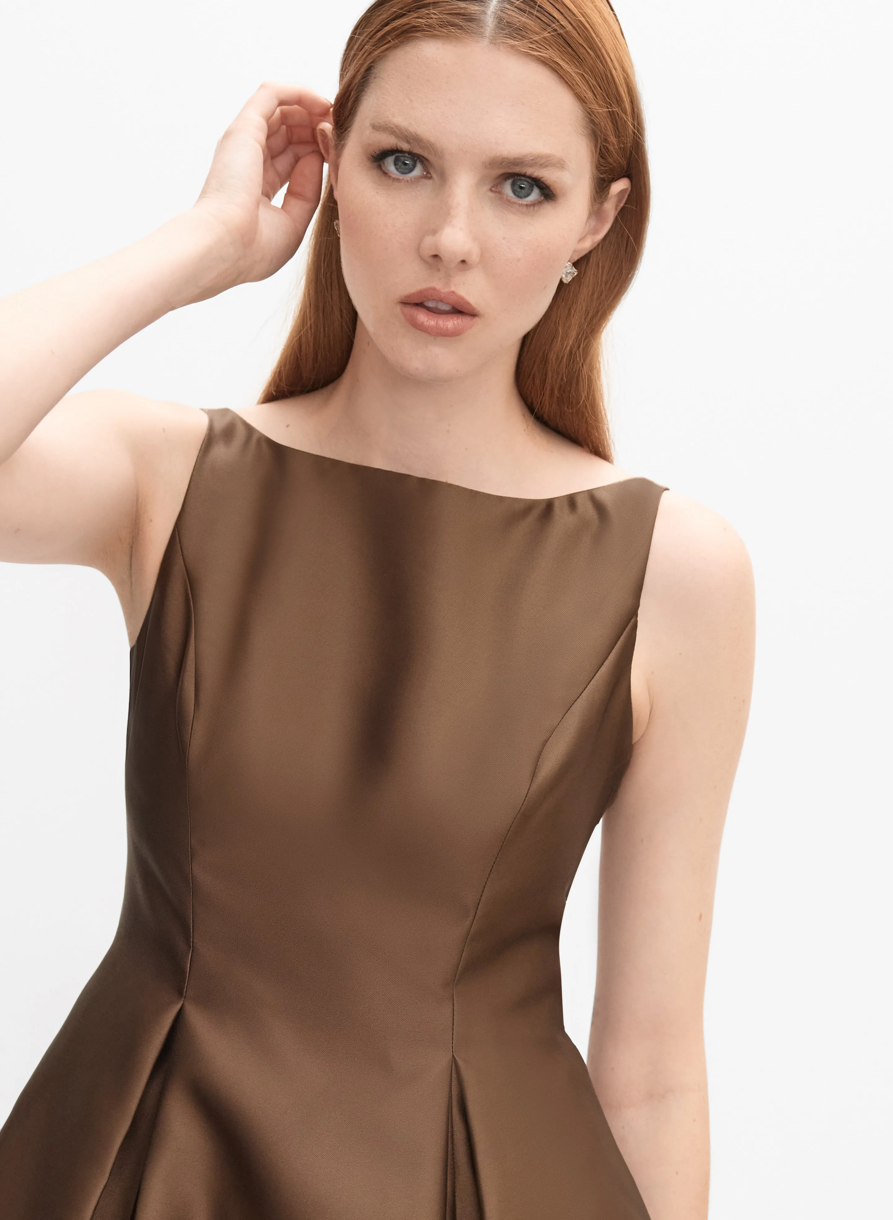 Adrianna Papell - Satin Fit & Flare Dress sold by Melanie Lyne product image thumbnail 5