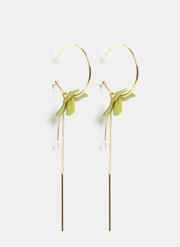 Floral Hoop Earrings sold by Melanie Lyne