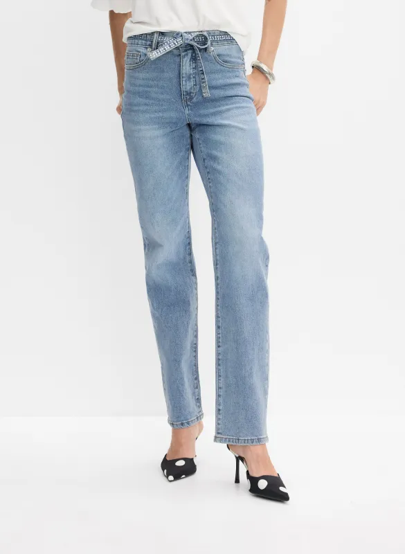 Embellished Tie-Belt Jeans sold by Melanie Lyne