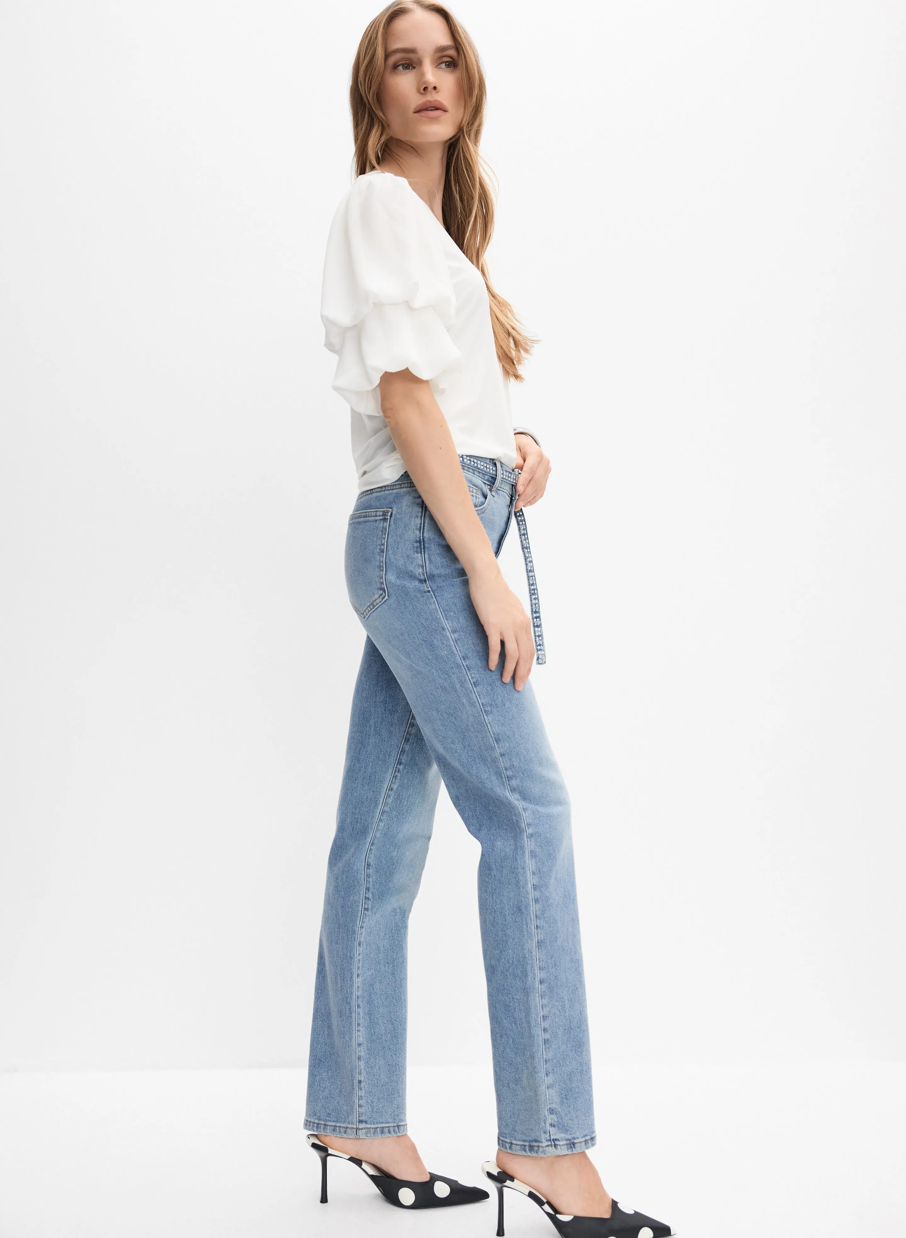 Embellished Tie-Belt Jeans sold by Melanie Lyne product image thumbnail 5