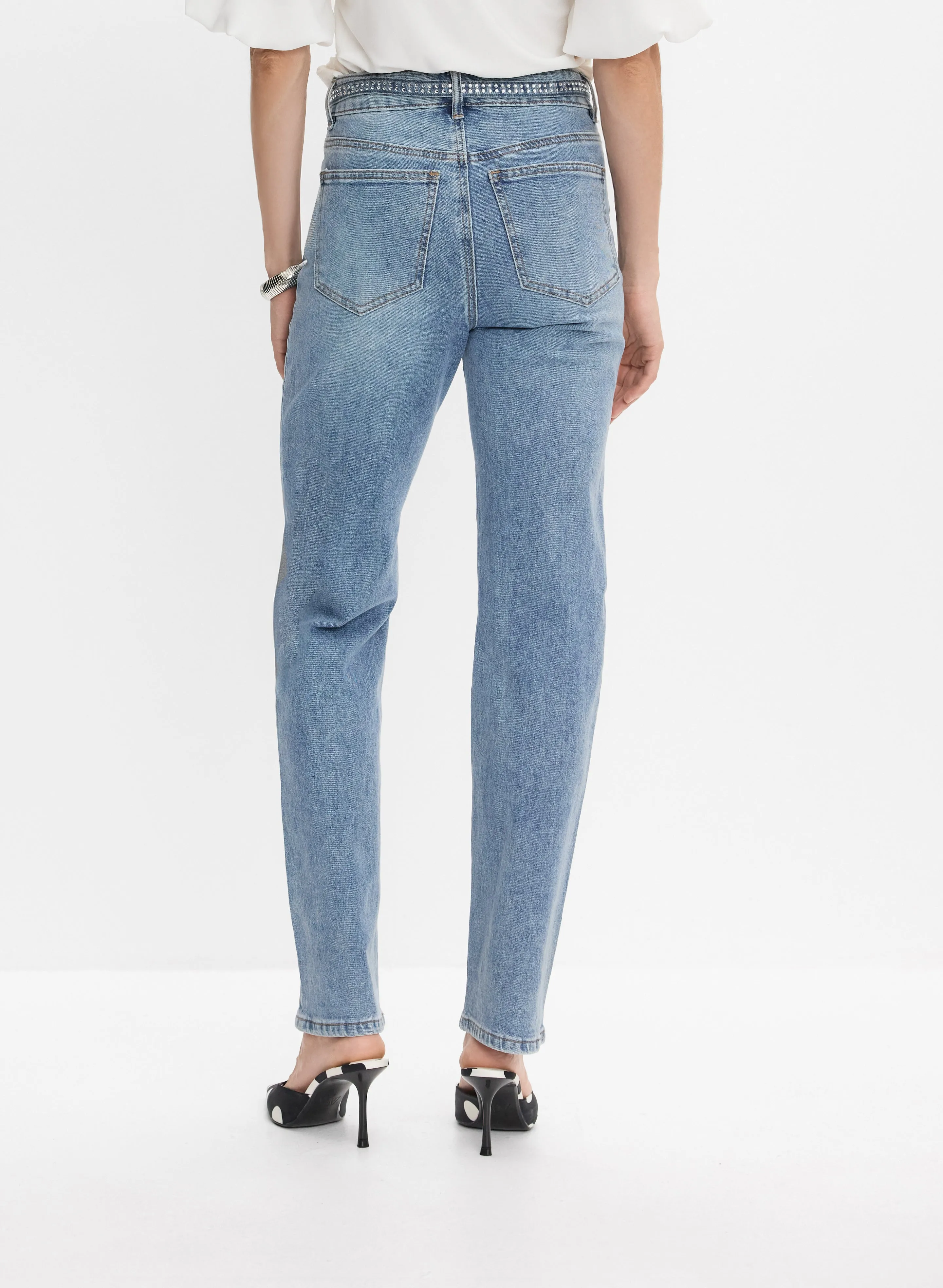Embellished Tie-Belt Jeans sold by Melanie Lyne product image thumbnail 4