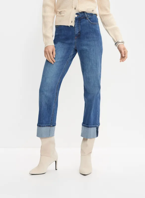 Cuffed Wide-Leg Culotte Jeans sold by Melanie Lyne