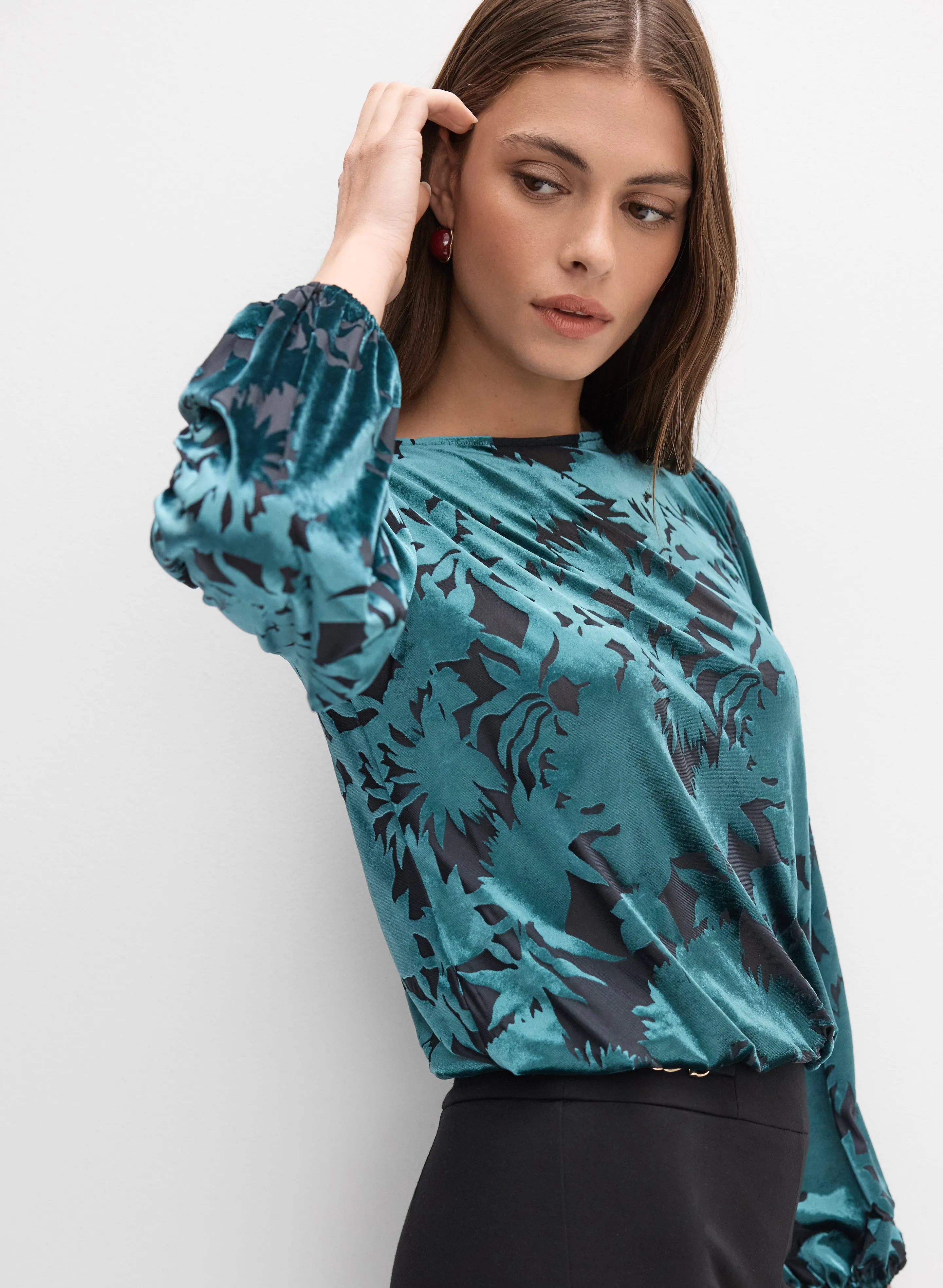 Velvet Burnout Blouse sold by Melanie Lyne product image thumbnail 2