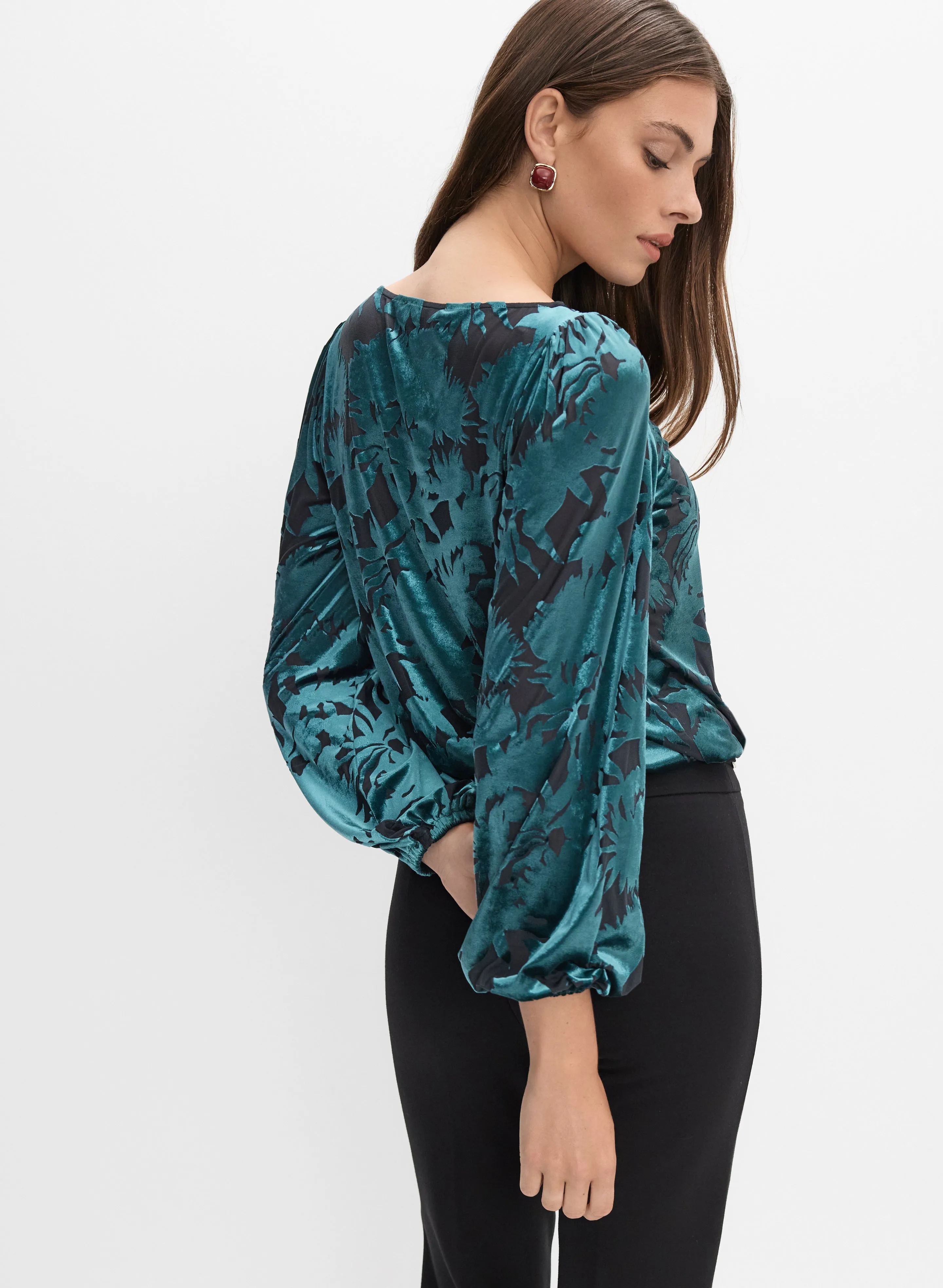 Velvet Burnout Blouse sold by Melanie Lyne product image thumbnail 4