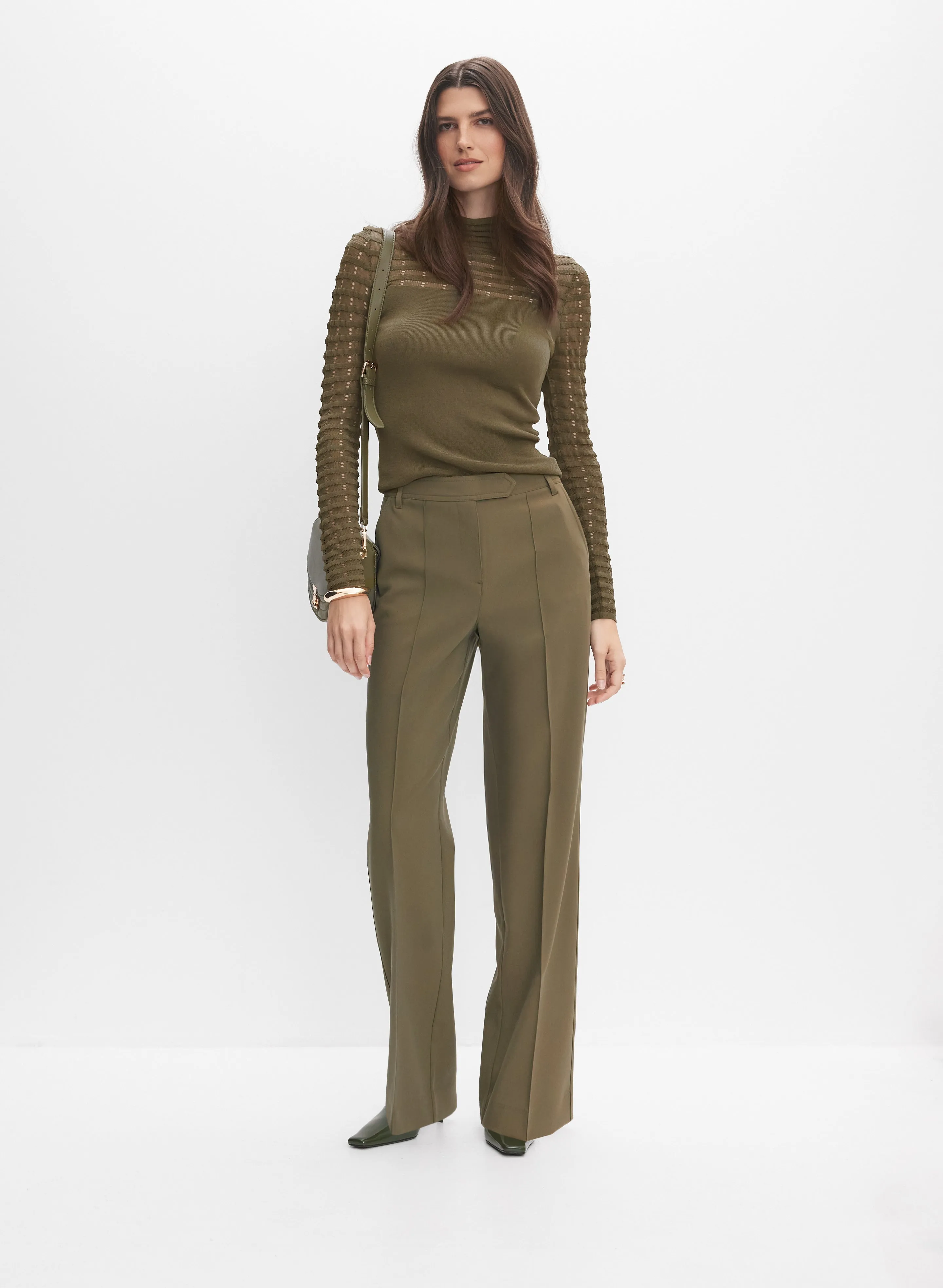Pinched Seam Wide-Leg Trousers sold by Melanie Lyne product image thumbnail 3