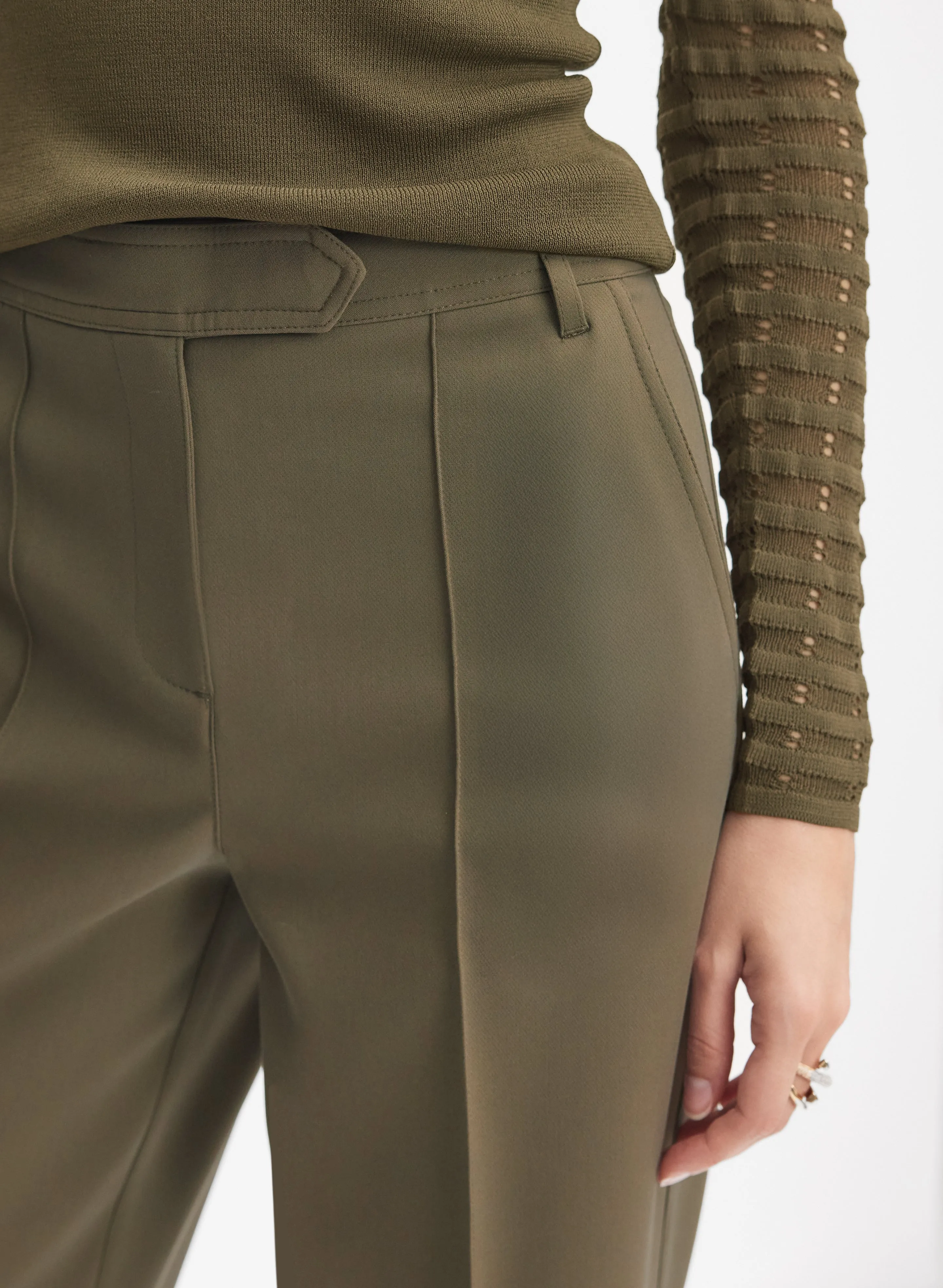 Pinched Seam Wide-Leg Trousers sold by Melanie Lyne product image thumbnail 4