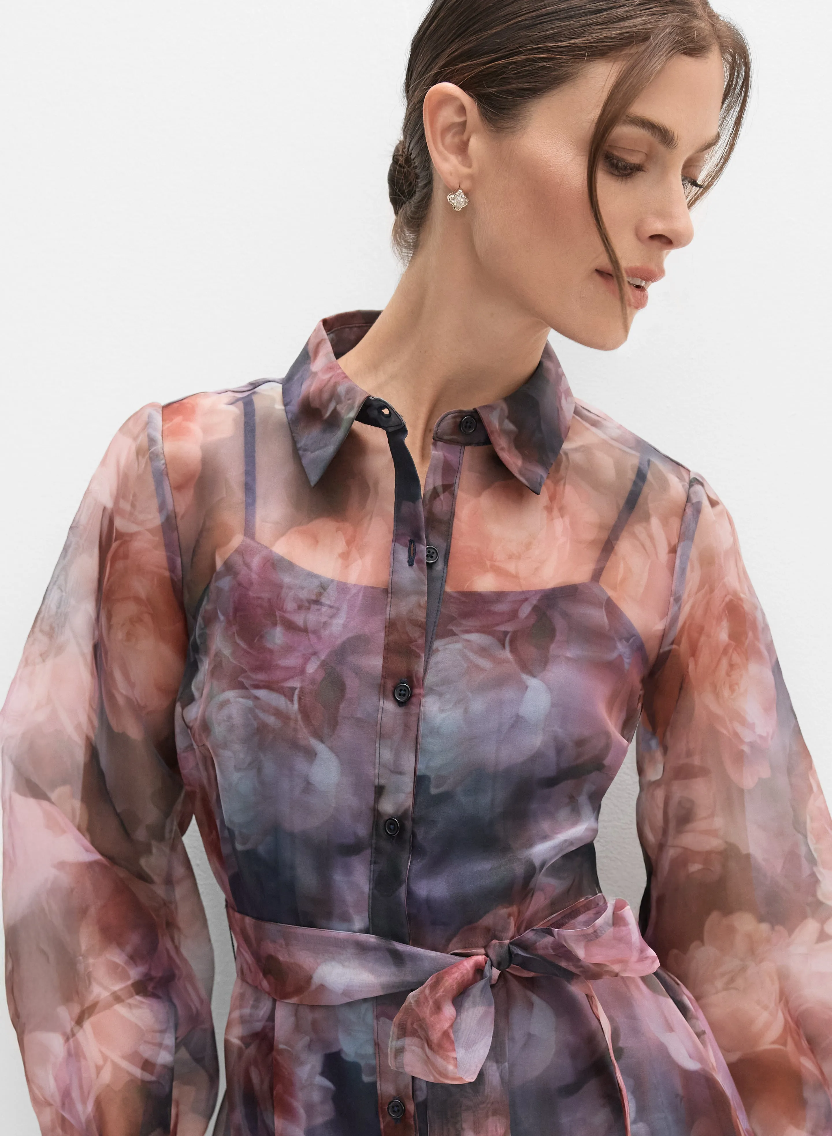 Printed Organza Dress sold by Melanie Lyne product image thumbnail 3