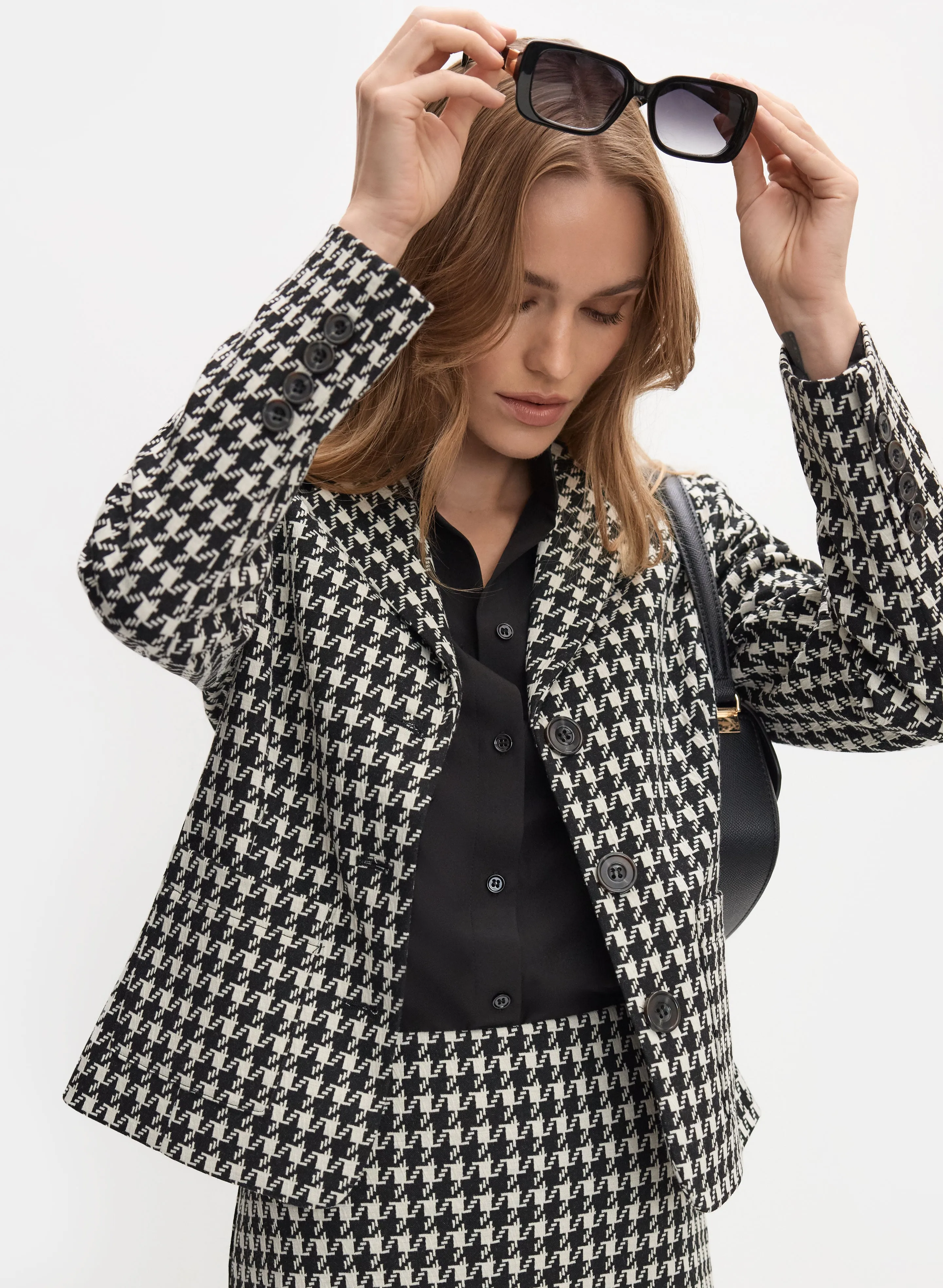 Houndstooth Knit Blazer sold by Melanie Lyne product image thumbnail 5