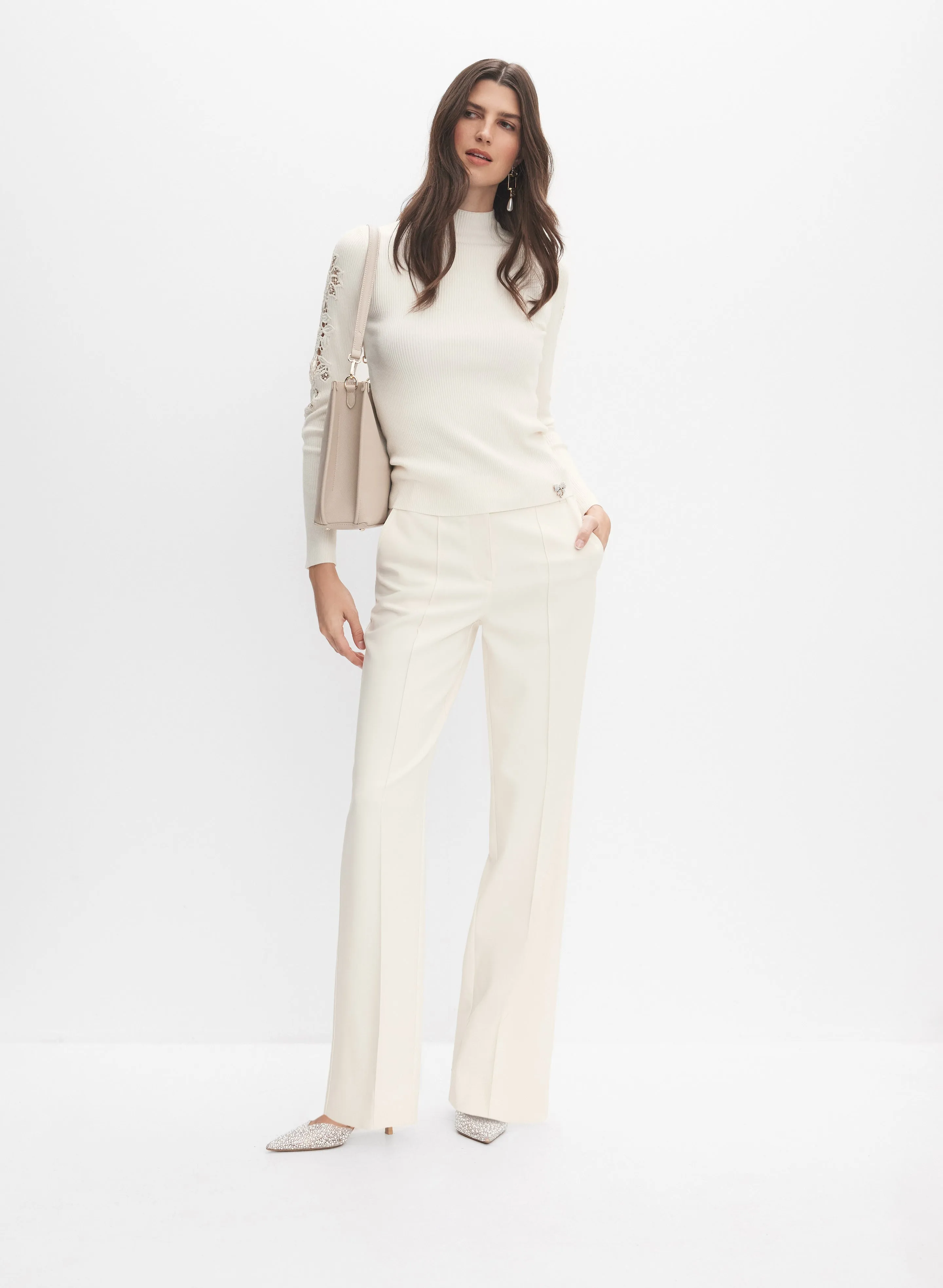 Pinched Seam Wide-Leg Trousers sold by Melanie Lyne product image thumbnail 3