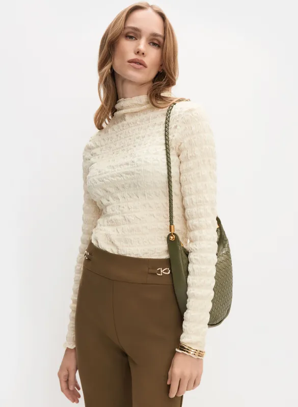 Textured Funnel Neck Top made by Melanie Lyne