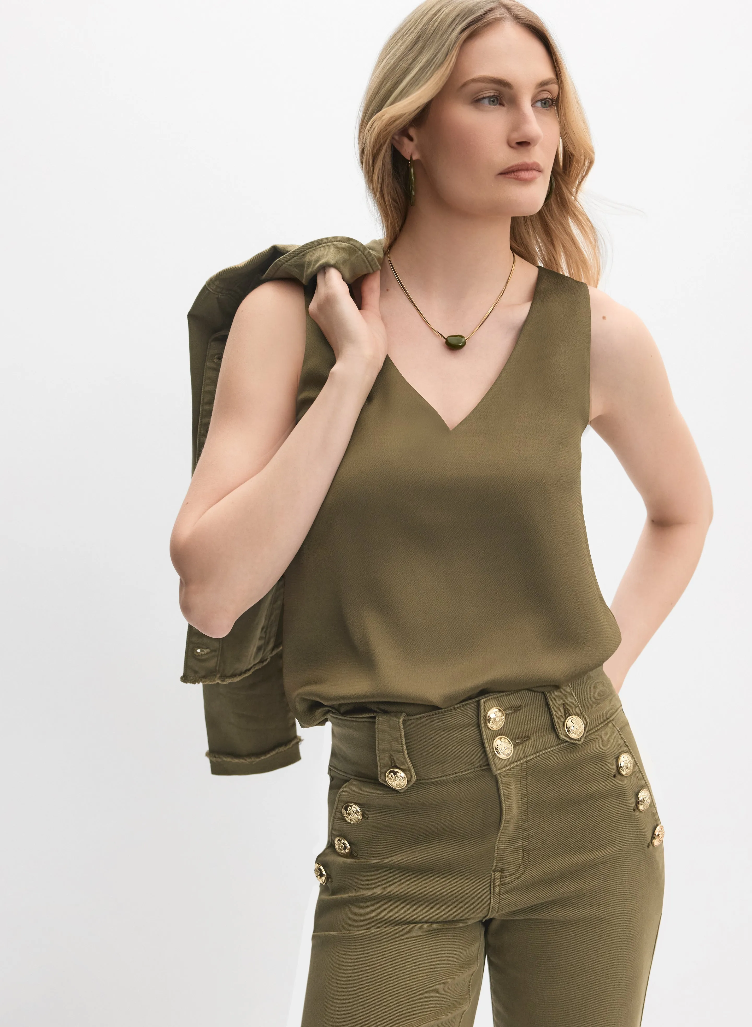 Sleeveless Satin Blouse sold by Melanie Lyne