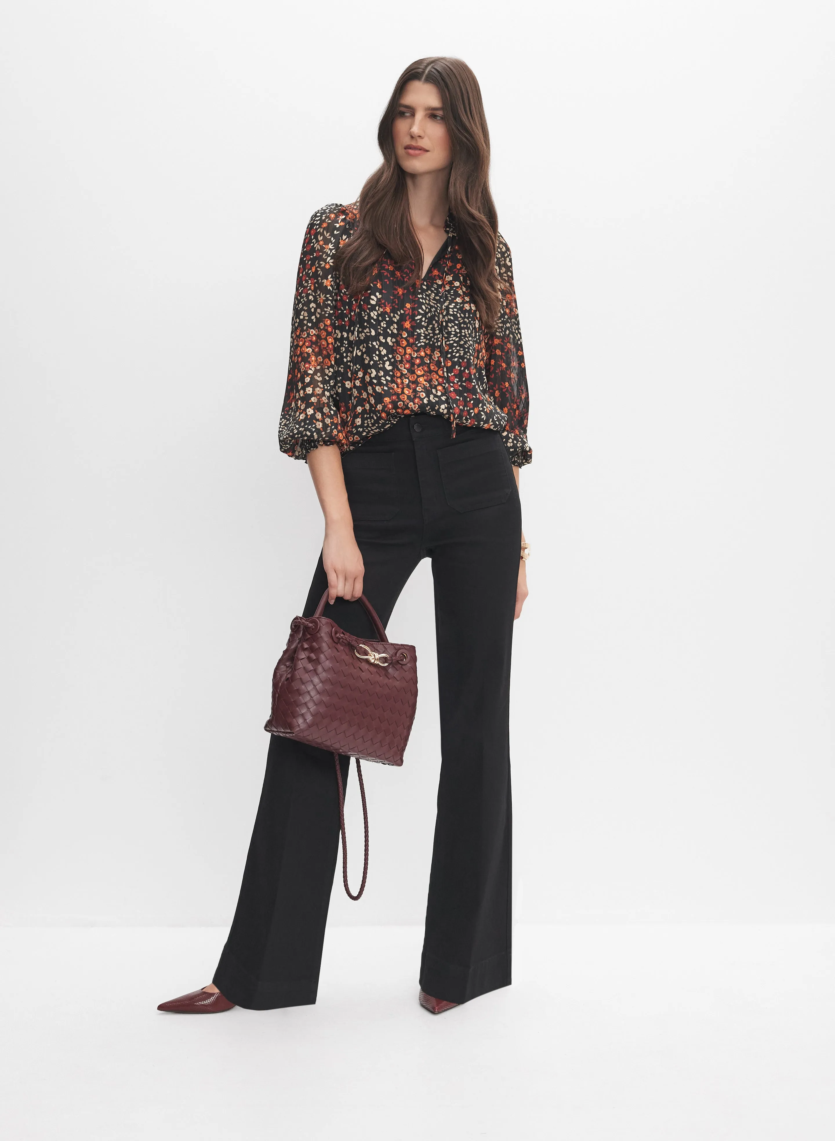 Floral Chiffon Blouse sold by Melanie Lyne product image thumbnail 4