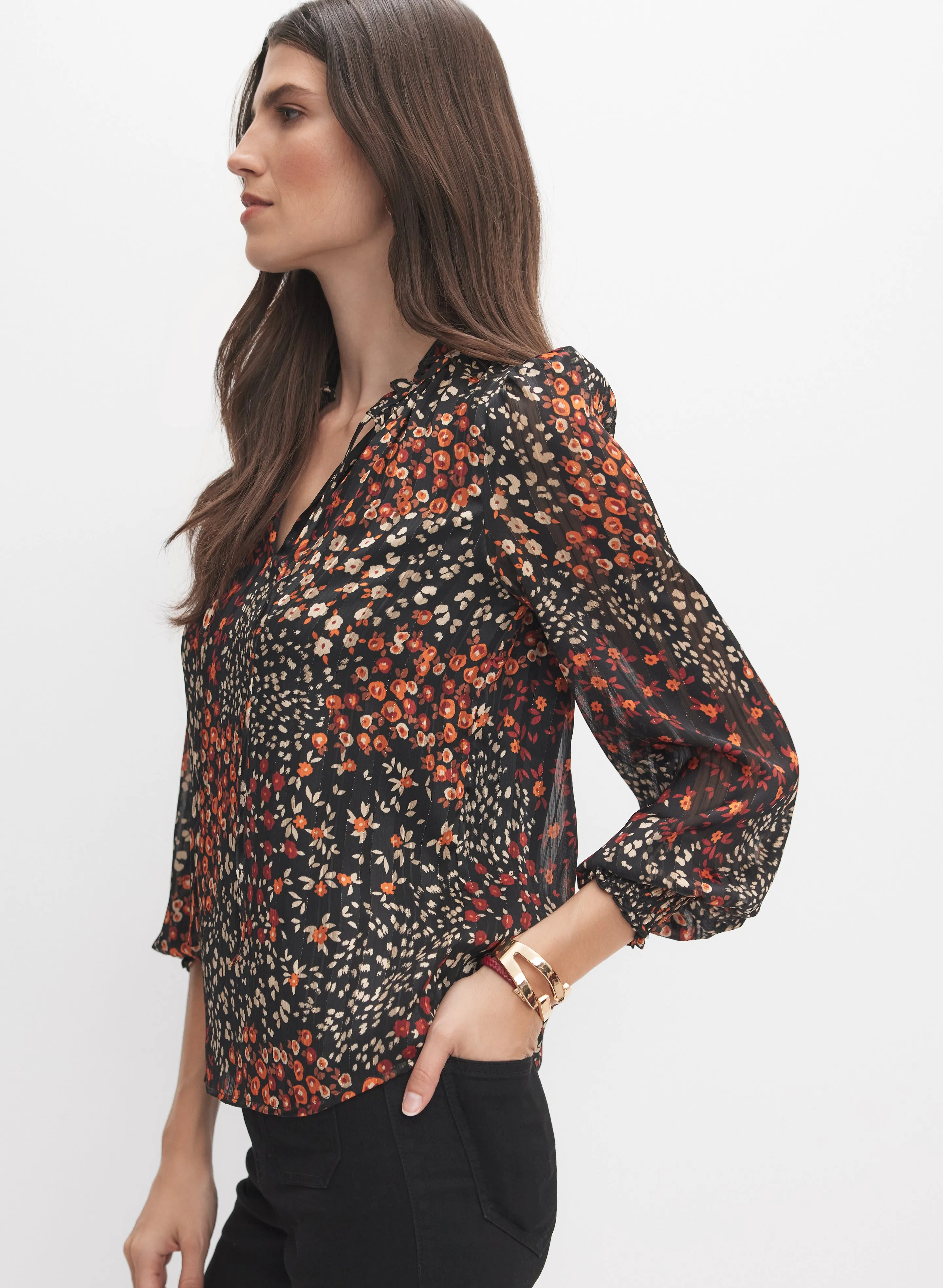 Floral Chiffon Blouse sold by Melanie Lyne product image thumbnail 2